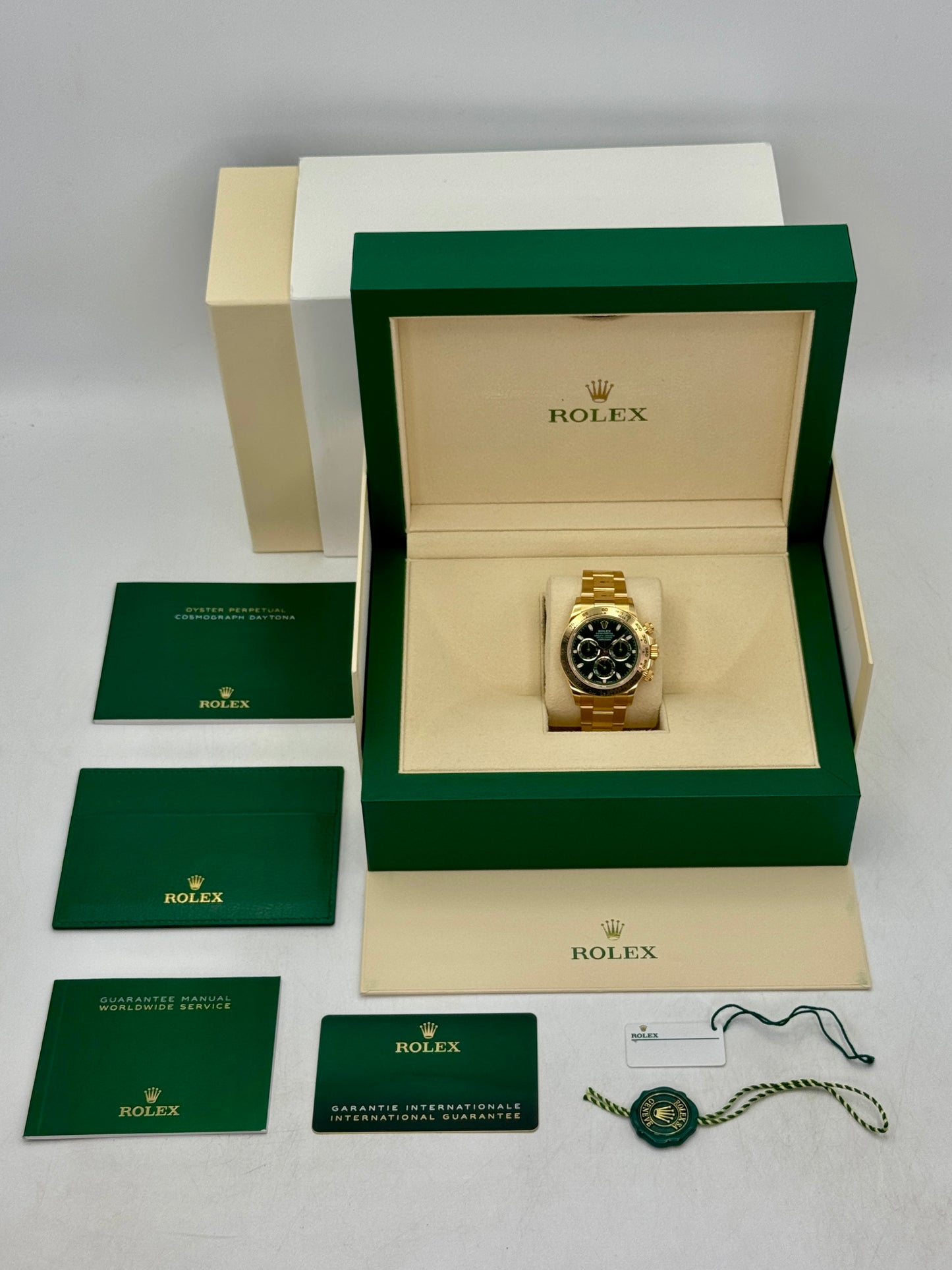 2023 Rolex Daytona John Mayer 40mm 116508 Yellow Gold Green Dial