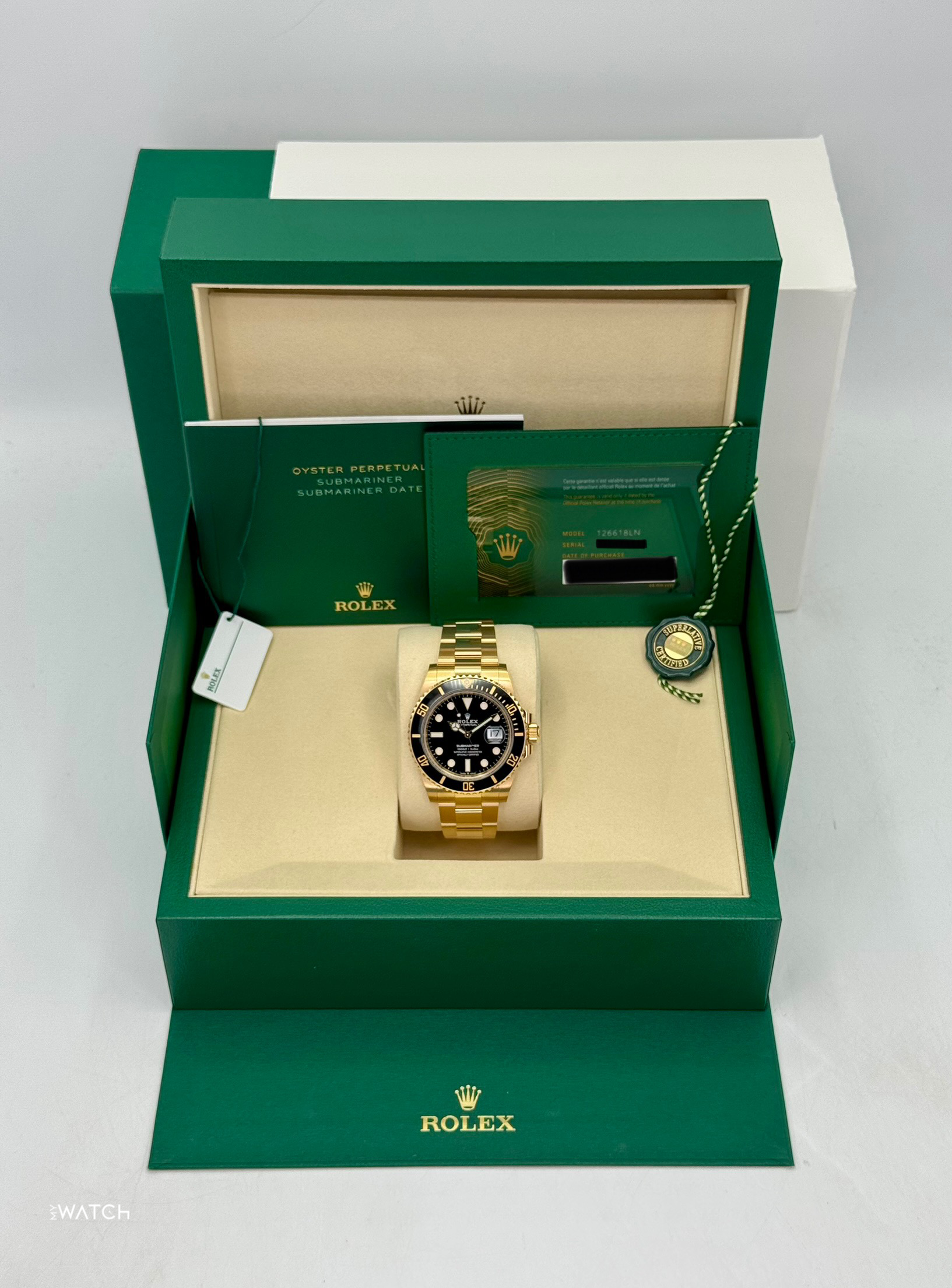 NEW 2025 Rolex Submariner 41mm 126618LN Yellow Gold Black Dial - MyWatchLLC