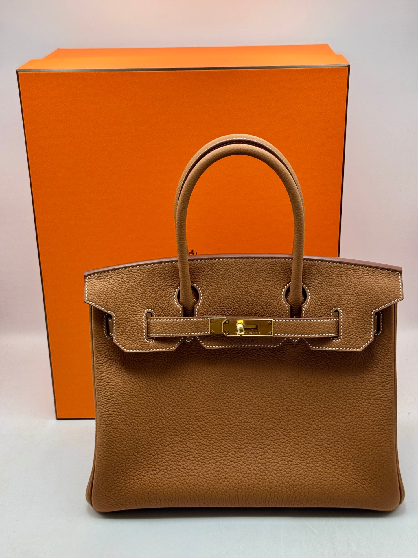 NEW Hermès Birkin 30 Handbag Togo Gold Hardware GHW Handbag
