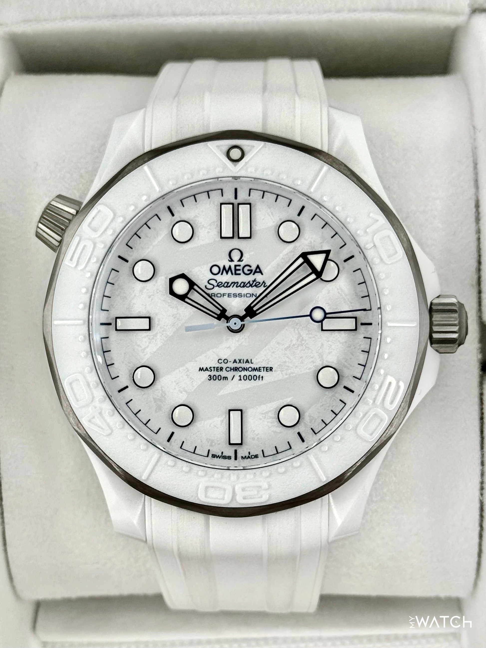 NEW 2026 Omega Seamaster Diver 300M 43.5mm 522.92.44.20.04.001 White - MyWatchLLC