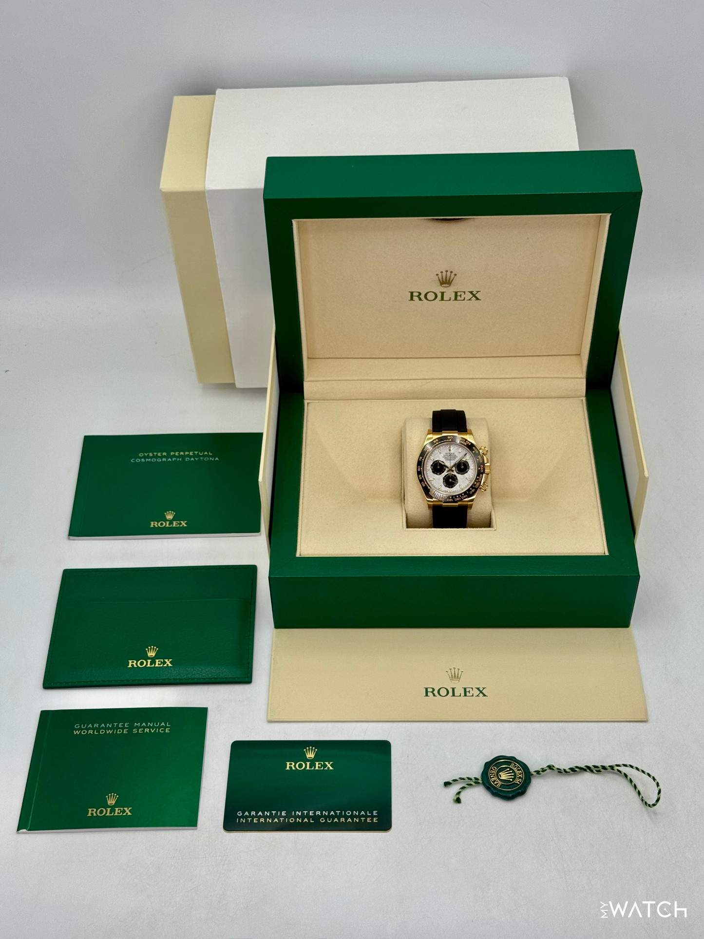 2022 Rolex Daytona 40mm 116518LN Oysterflex Yellow Gold Meteorite Dial - MyWatchLLC