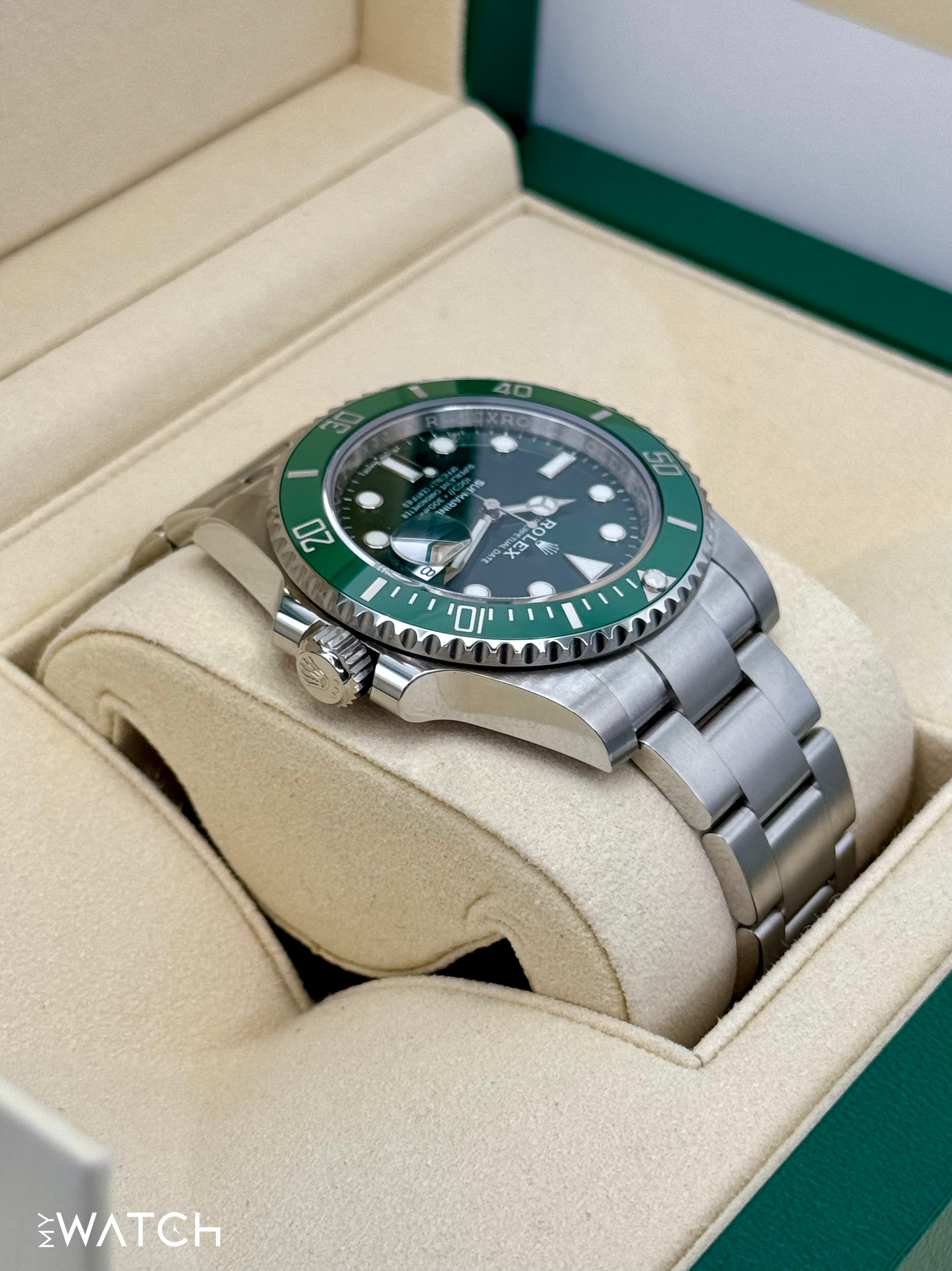 NEW OLD STOCK 2020 Rolex Submariner “Hulk” 40mm 116610LV Green Dial - MyWatchLLC