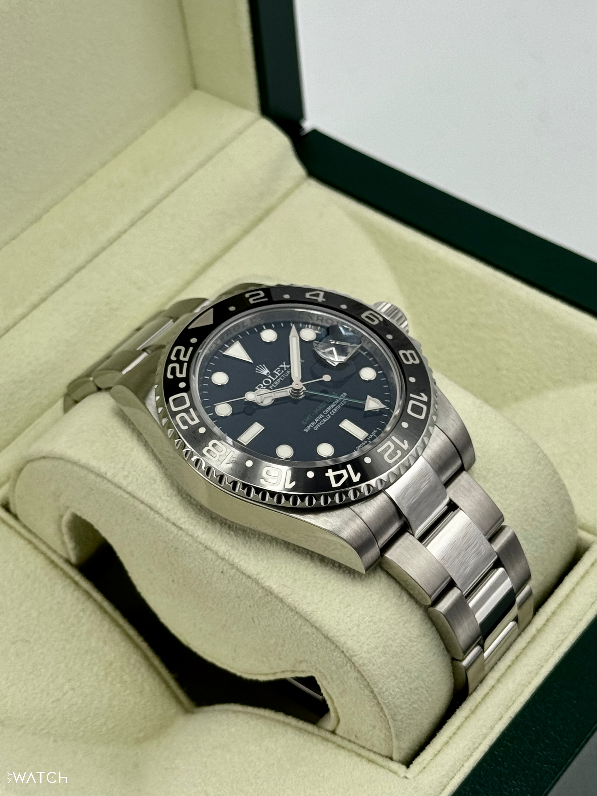 2011 Rolex GMT-Master II 40mm 116710LN Stainless Steel Black Dial - MyWatchLLC