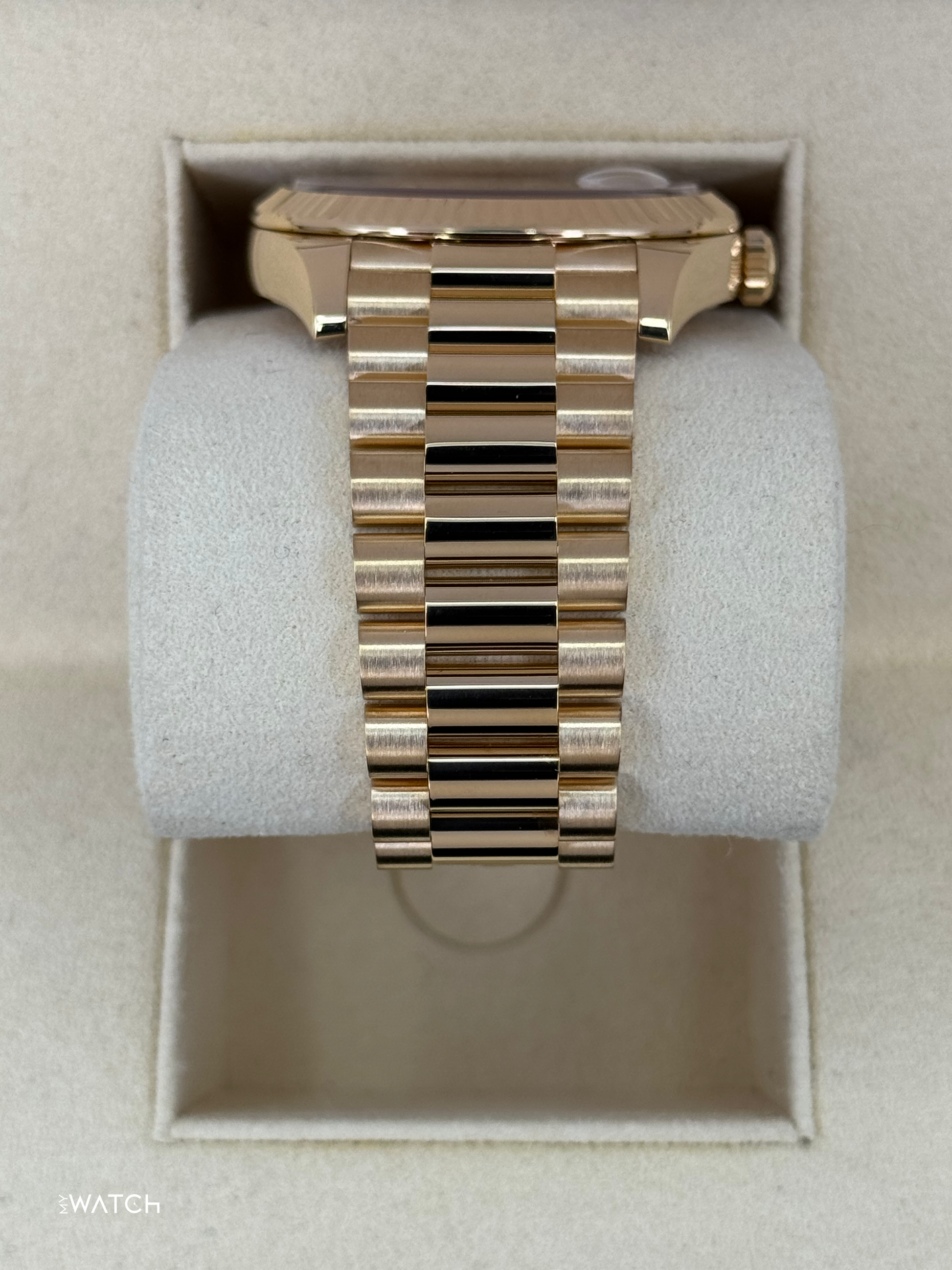 2020 Rolex Day-Date 40mm 228238 Champagne Stick Dial - MyWatchLLC