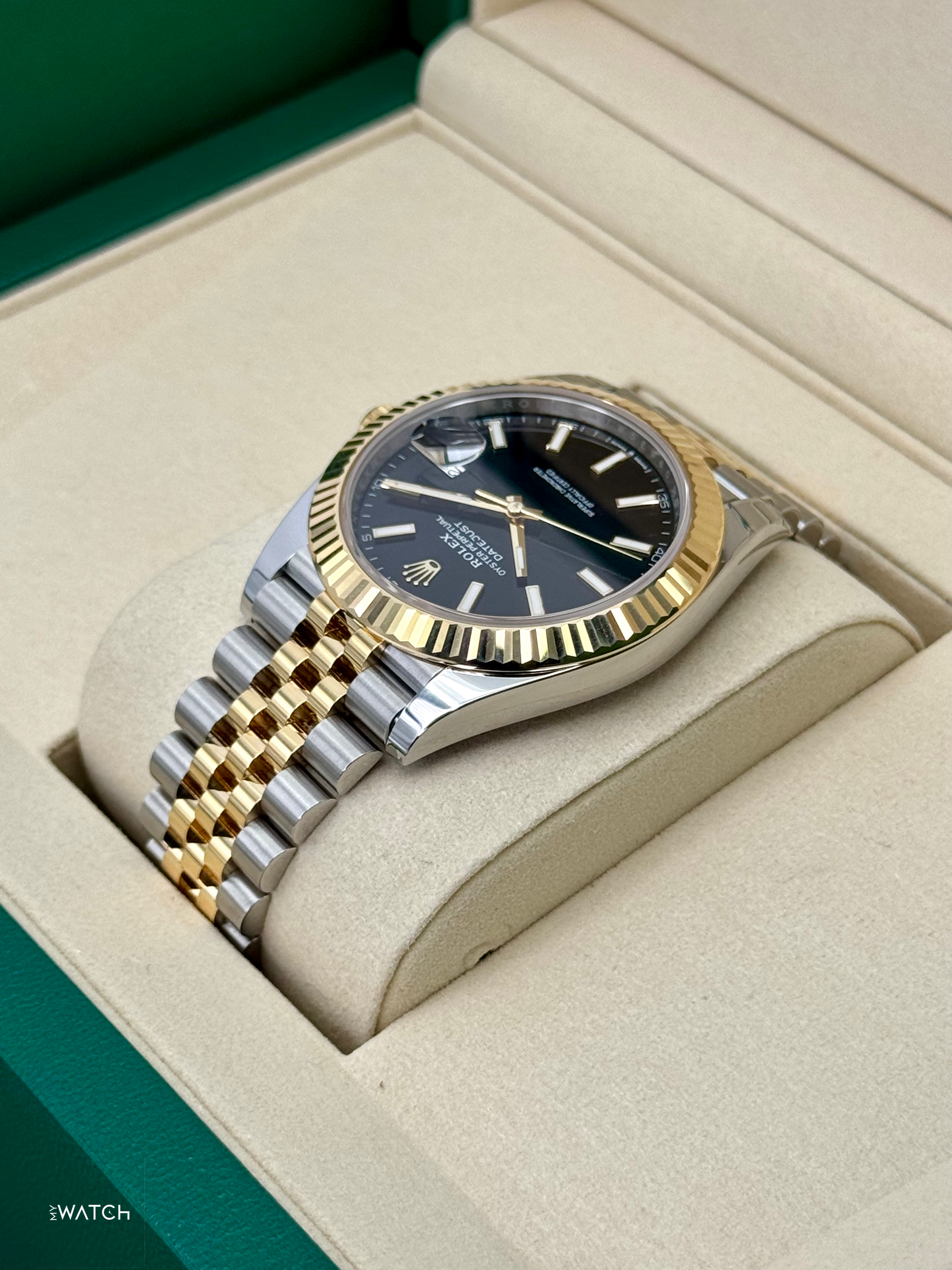 NEW 2025 Rolex Datejust 41mm 126333 Two-Tone Jubilee Black Dial (STICKERED) - MyWatchLLC