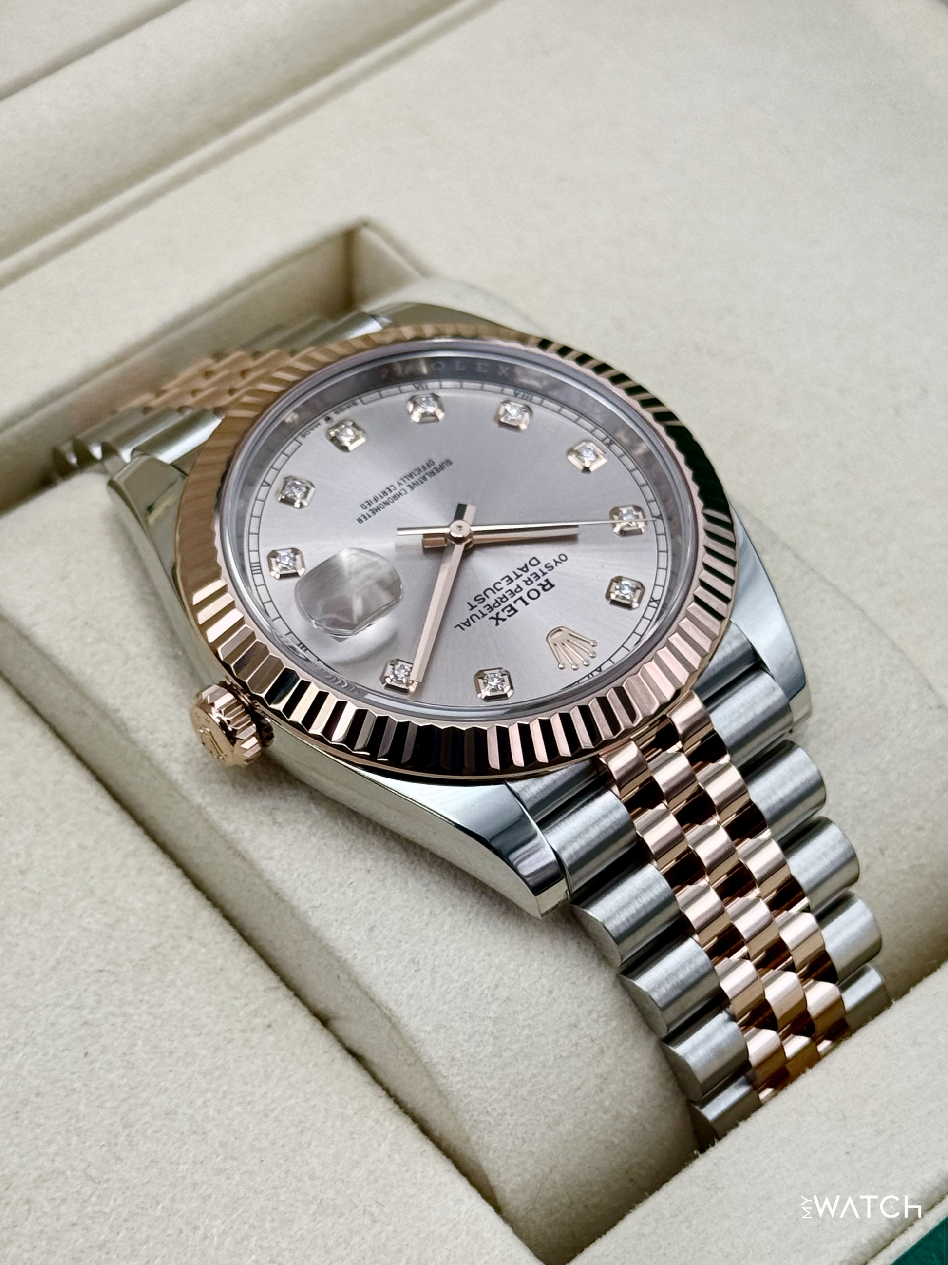 2025 Rolex Datejust 41mm 126331 Two-Tone Jubilee Sundust Diamond Dial - MyWatchLLC