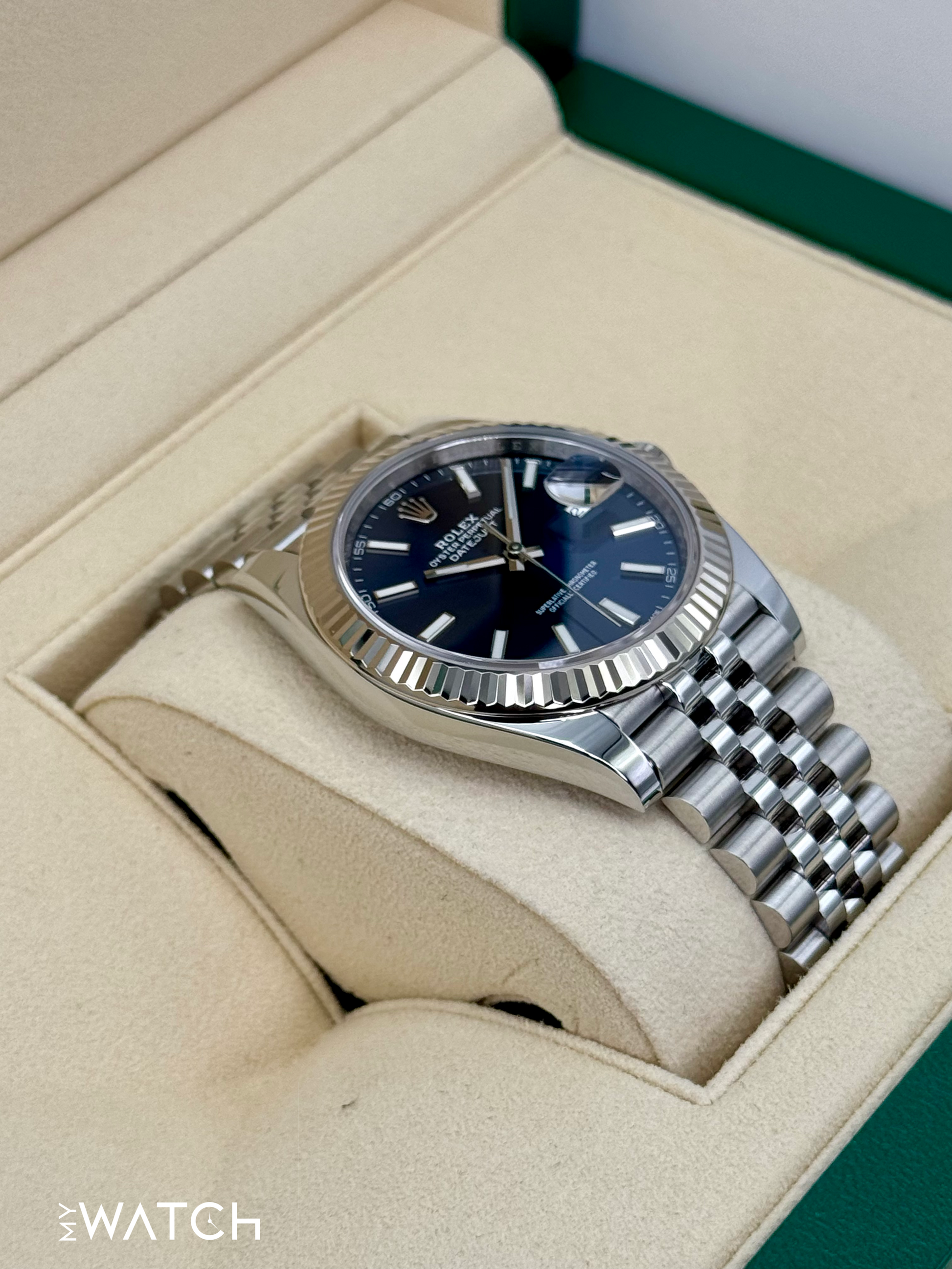 2022 Rolex Datejust 41mm 126334 Stainless Steel Jubilee Blue Dial - MyWatchLLC