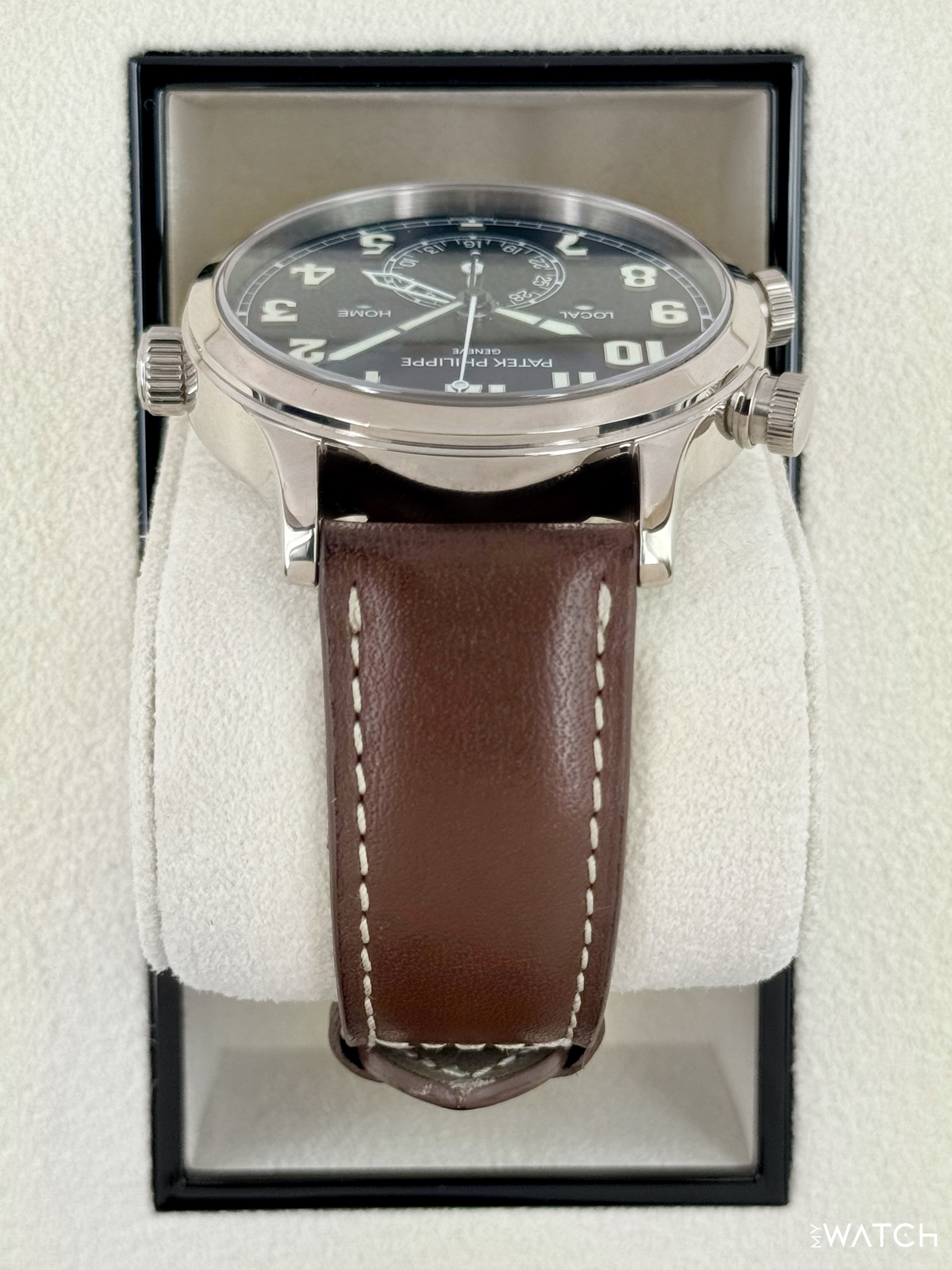 2023 Patek Philippe Pilot Time Travel 42mm 5524G White Gold Black Dial - MyWatchLLC