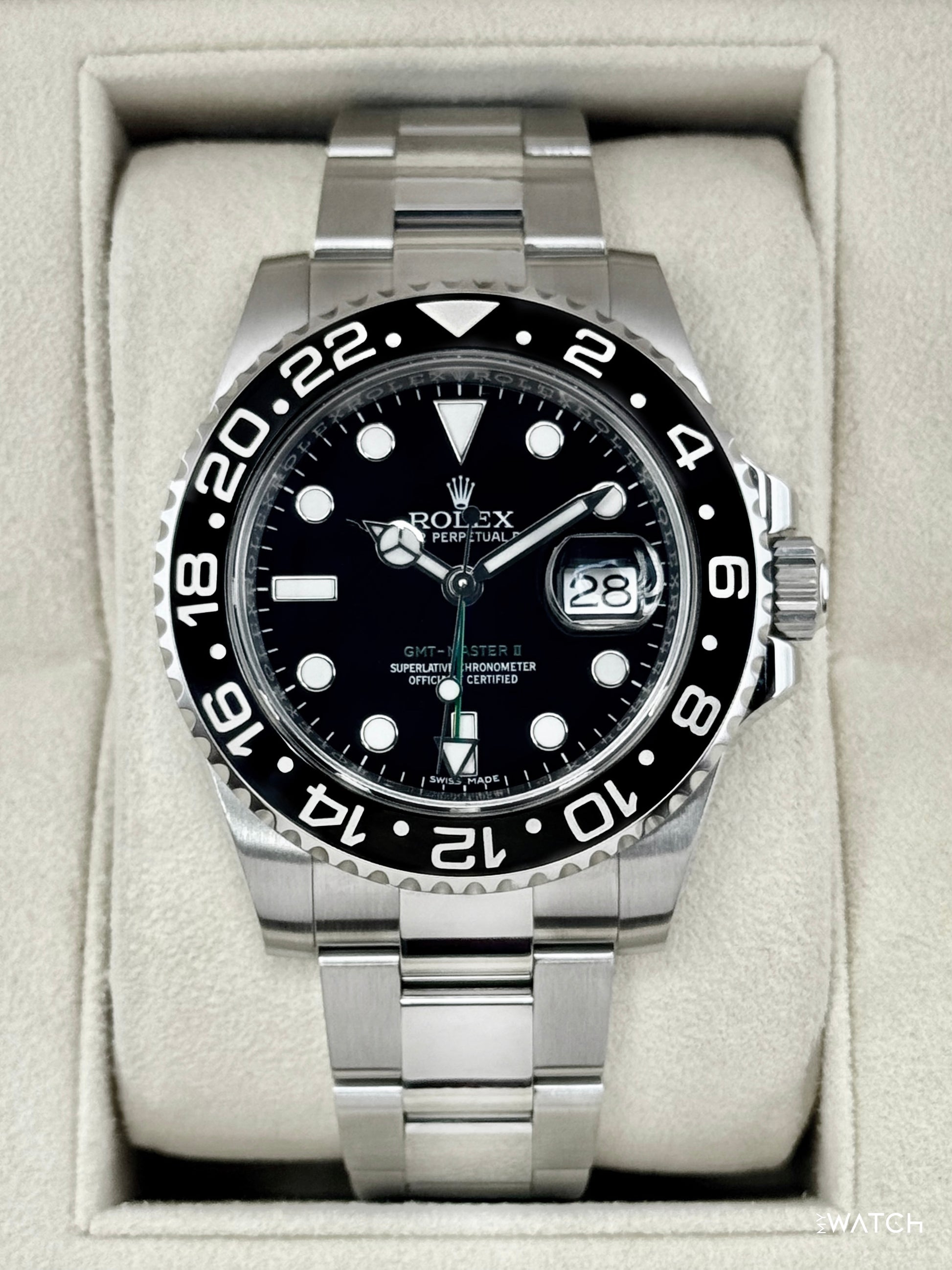 2018 Rolex GMT-Master II 40mm 116710LN Stainless Steel Black Dial - MyWatchLLC