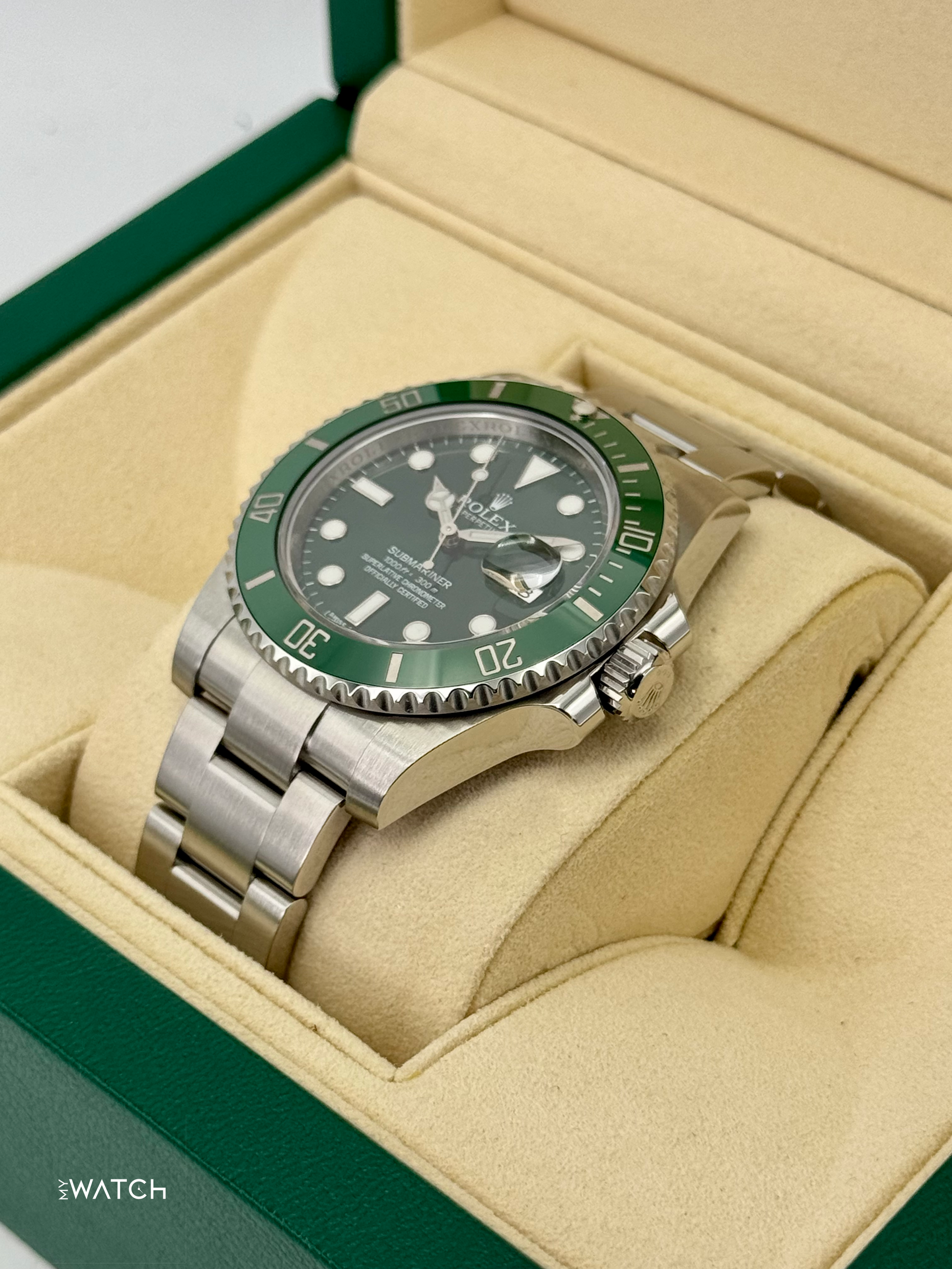 2015 Rolex Submariner “Hulk” 40mm 116610LV Green Dial - MyWatchLLC