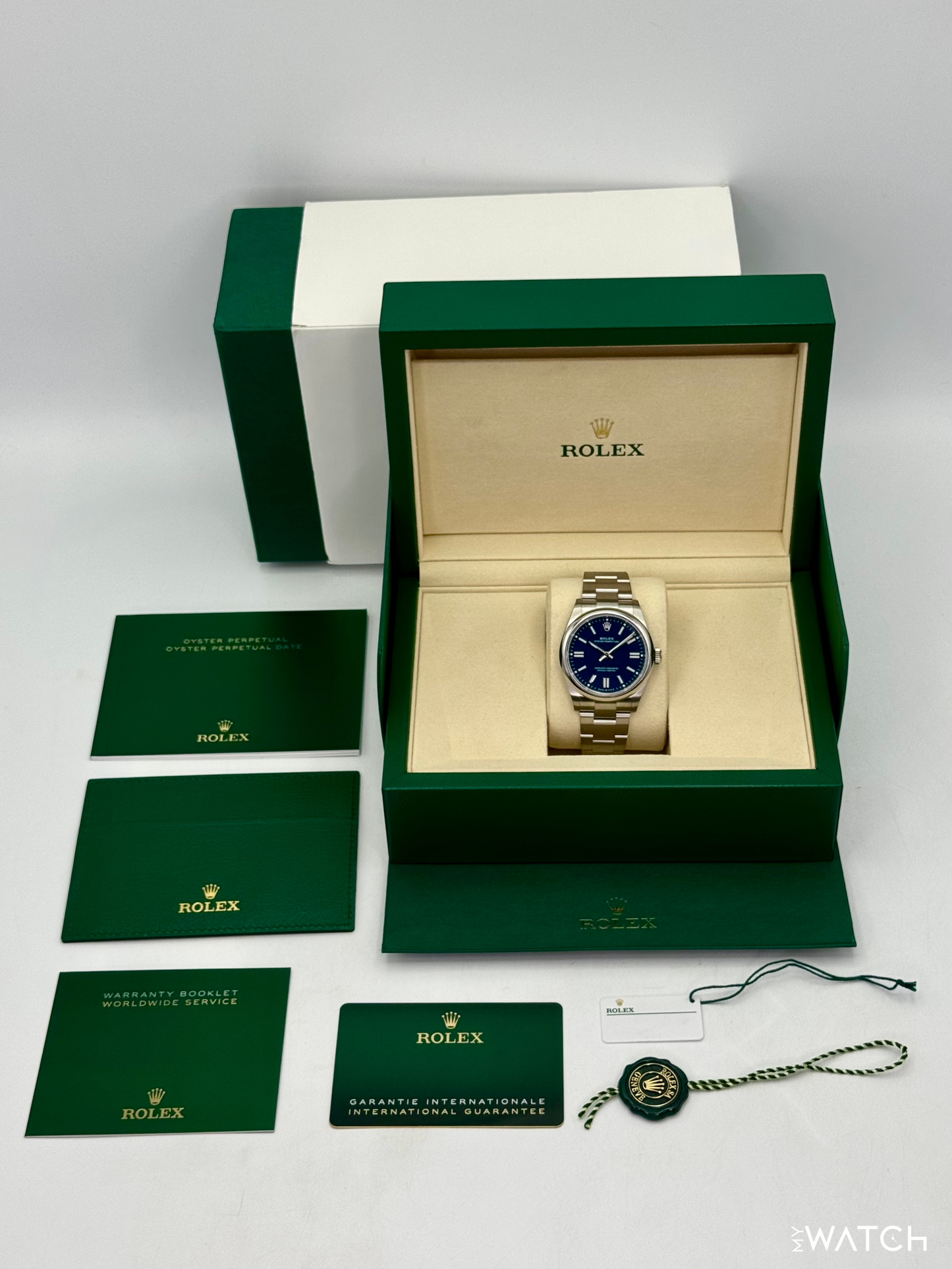 NEW 2025 Rolex Oyster Perpetual 41mm 134300 Med Blue Dial (STICKERED) - MyWatchLLC