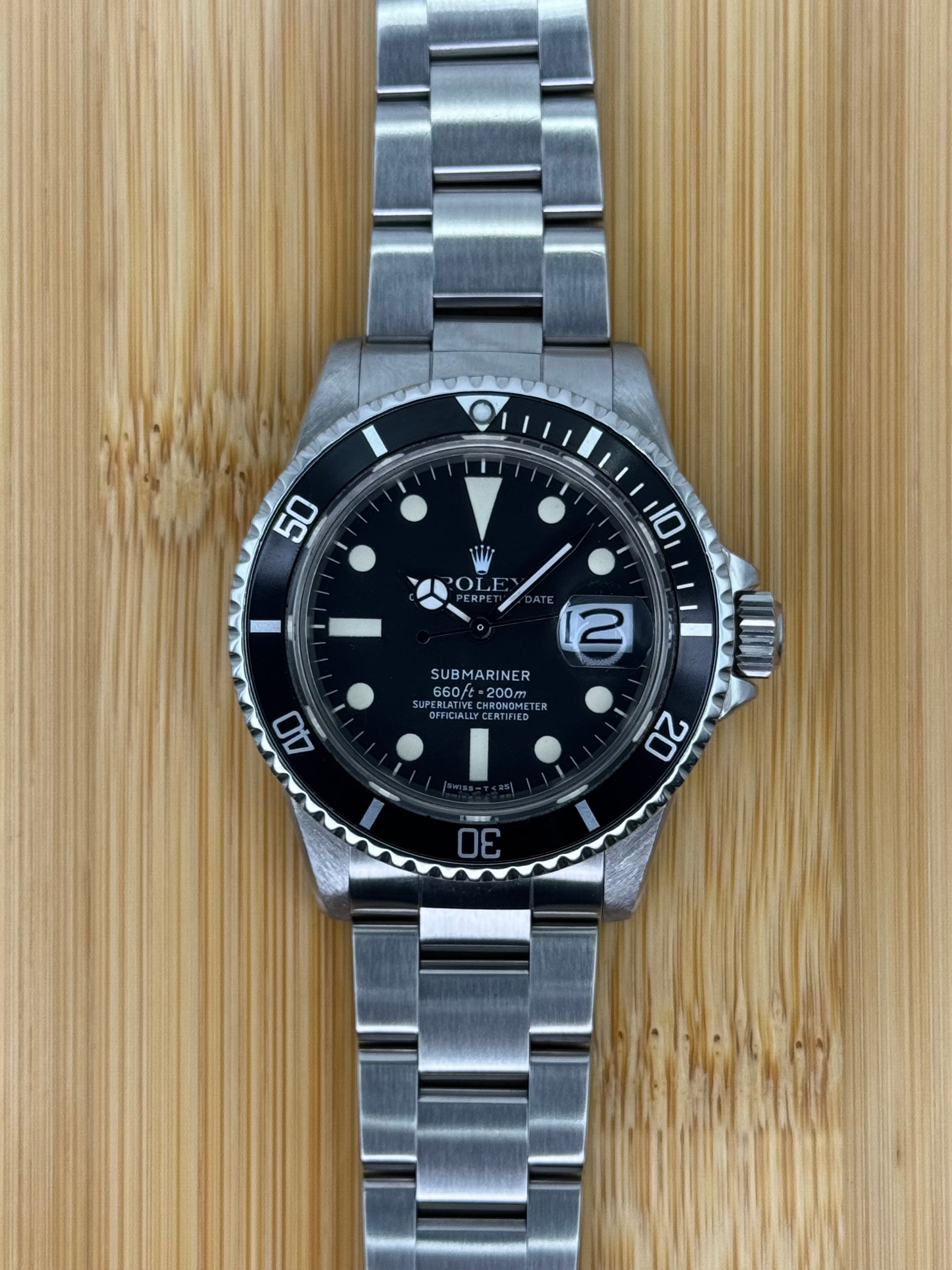 1978 Rolex Submariner 40mm 16800 Stainless Steel Black Dial - MyWatchLLC