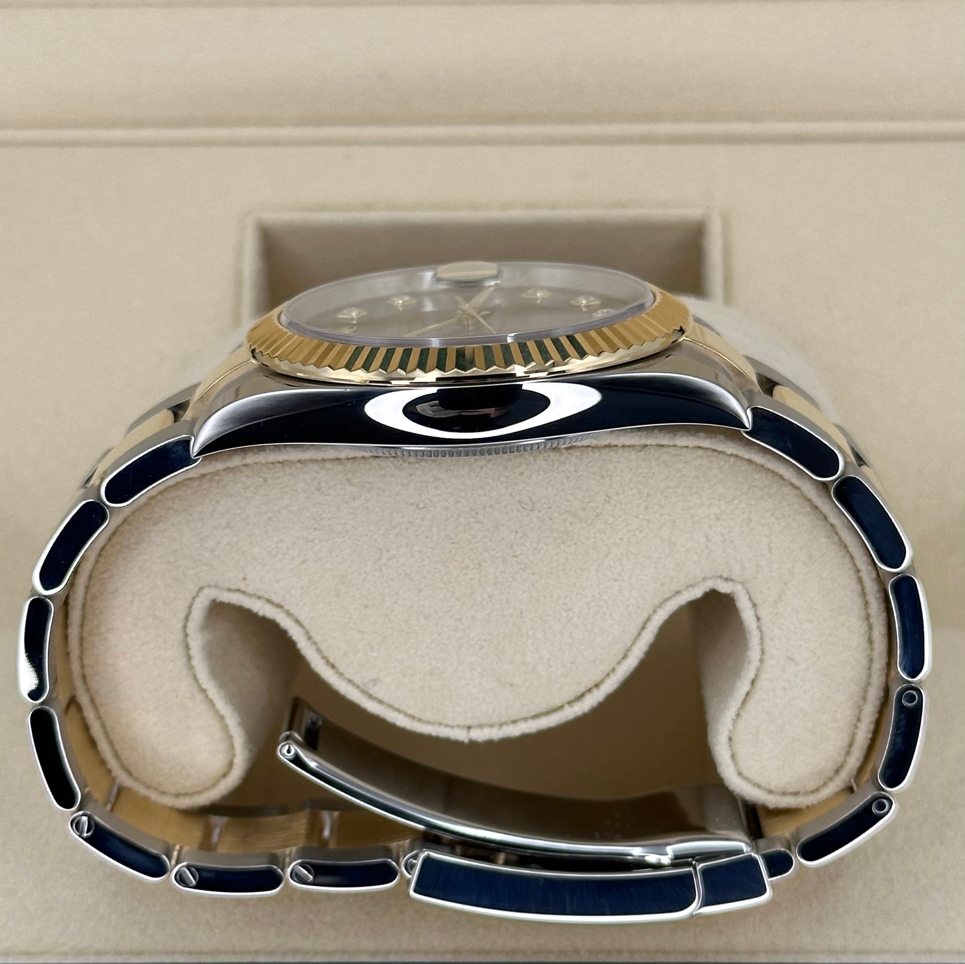 2023 Rolex Datejust 41mm 126333 Two-Tone Oyster Black Diamond Dial - MyWatchLLC