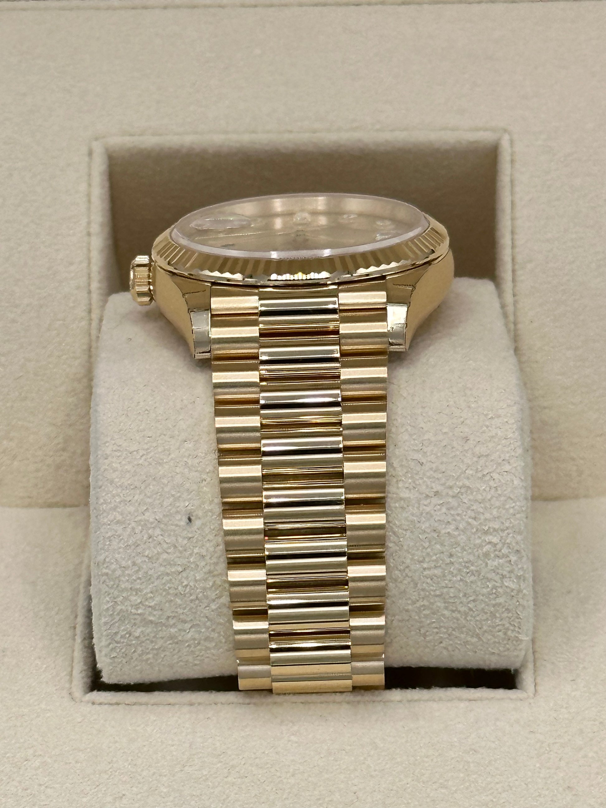 2023 Rolex Day-Date Yellow Gold Champagne Diamond Dial - MyWatchLLC