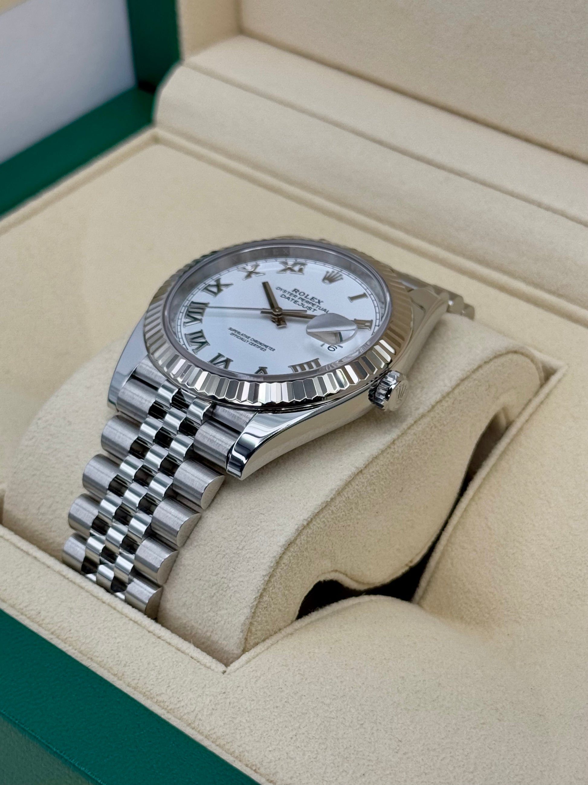 2022 Rolex Datejust 41mm 126334 Stainless Steel Jubilee White Dial - MyWatchLLC