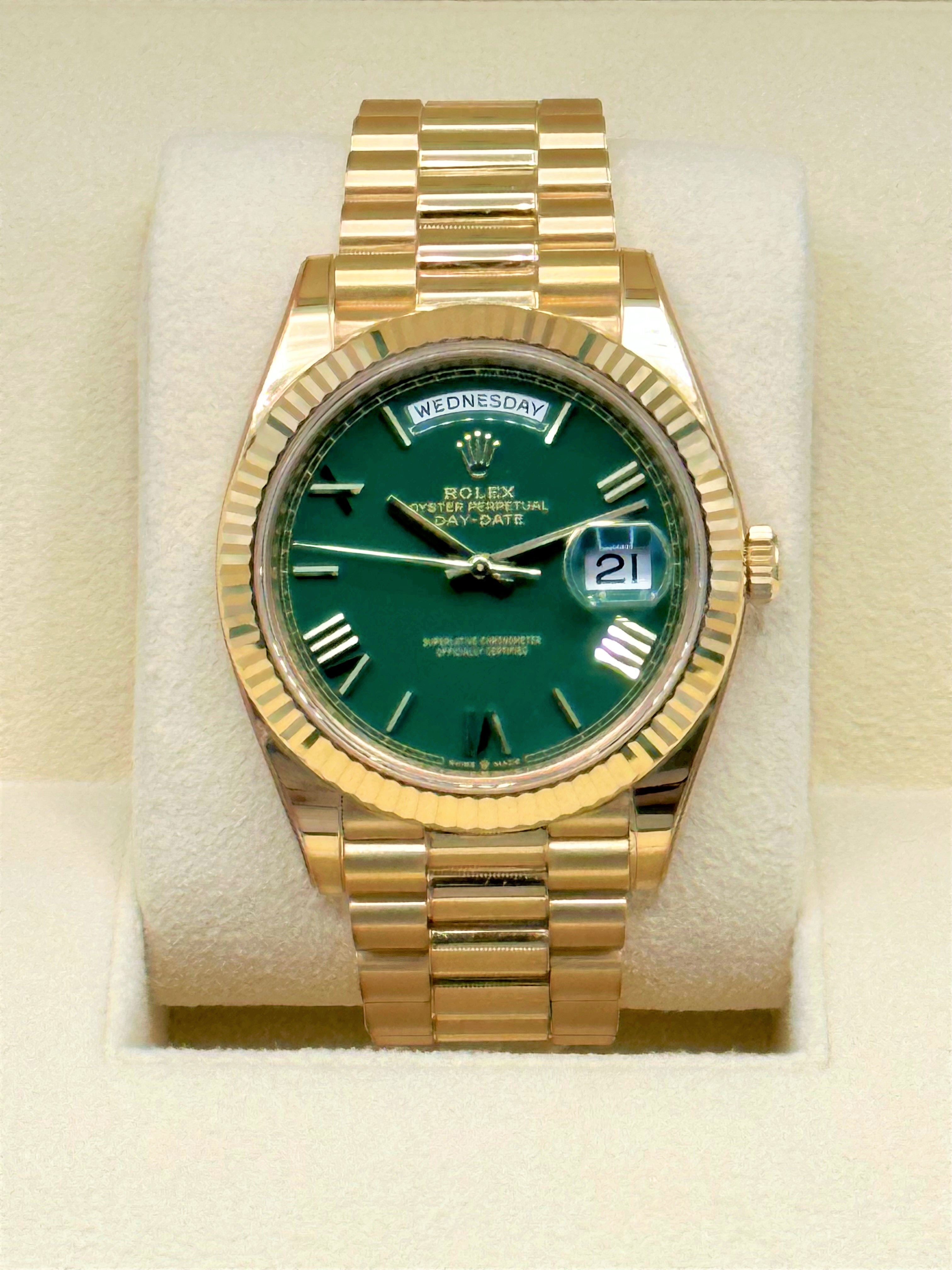 2023 Rolex Day Date 40mm 228238 Presidential Green Dial 2023 Rolex Day Date 40mm 228238 Presidential Green Dial