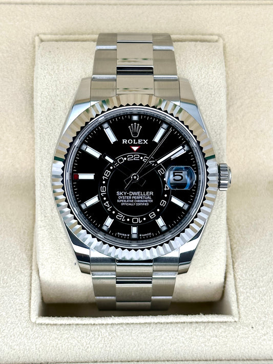 NEW 2023 Rolex Sky-Dweller 42mm 336934 Oyster Black Dial - MyWatchLLC