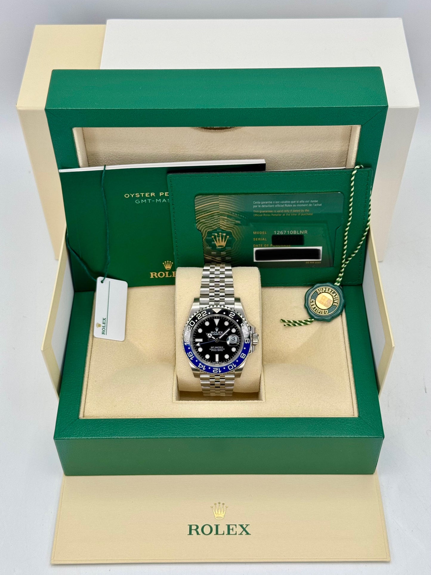 NEW 2024 Rolex GMT-Master II "Batgirl" 40mm 126710BLNR Jubilee Black Dial - MyWatchLLC