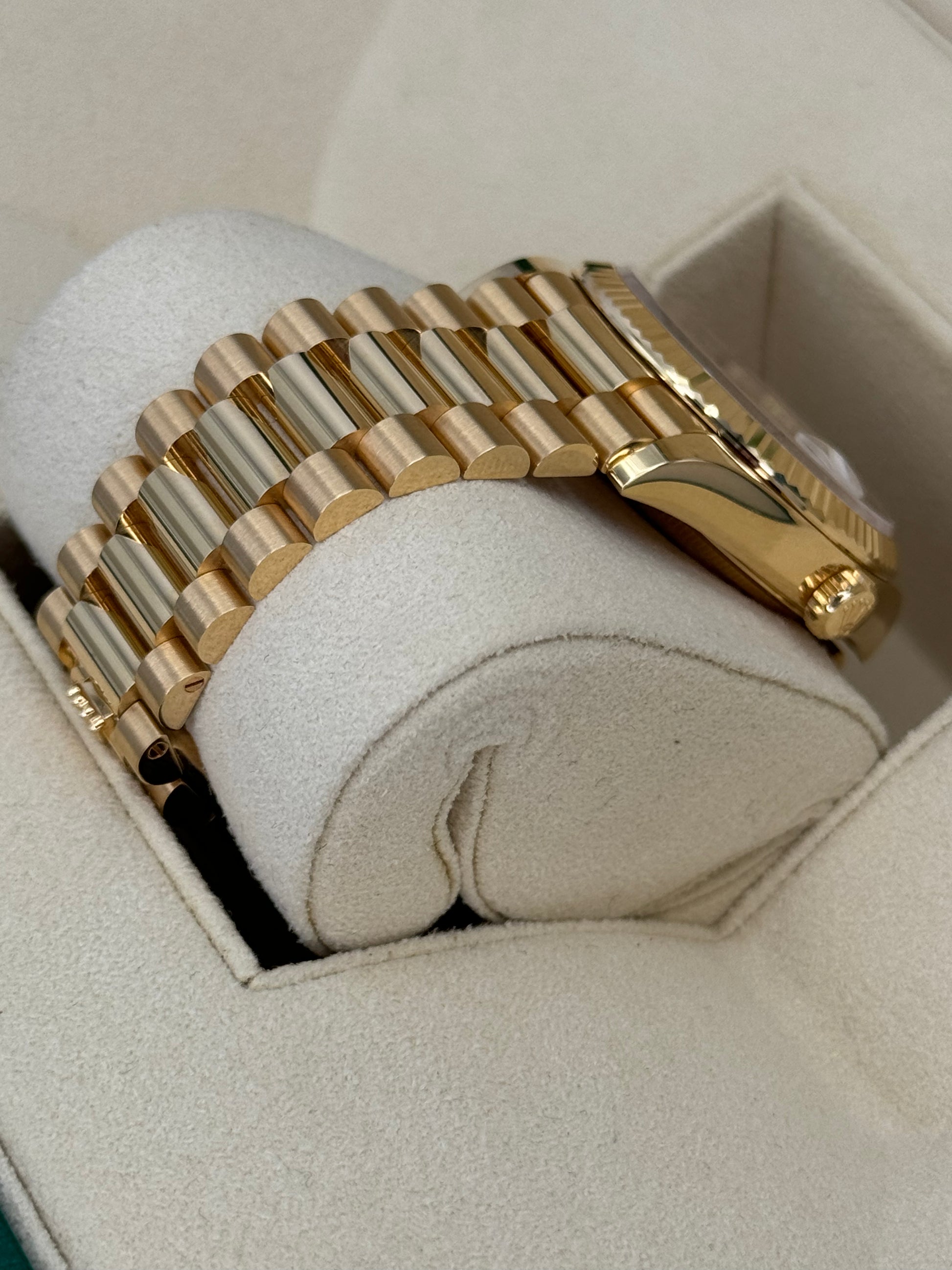 NEW 2023 Rolex Day-Date 36mm 128238 Presidential Champagne Diamond Dial - MyWatchLLC