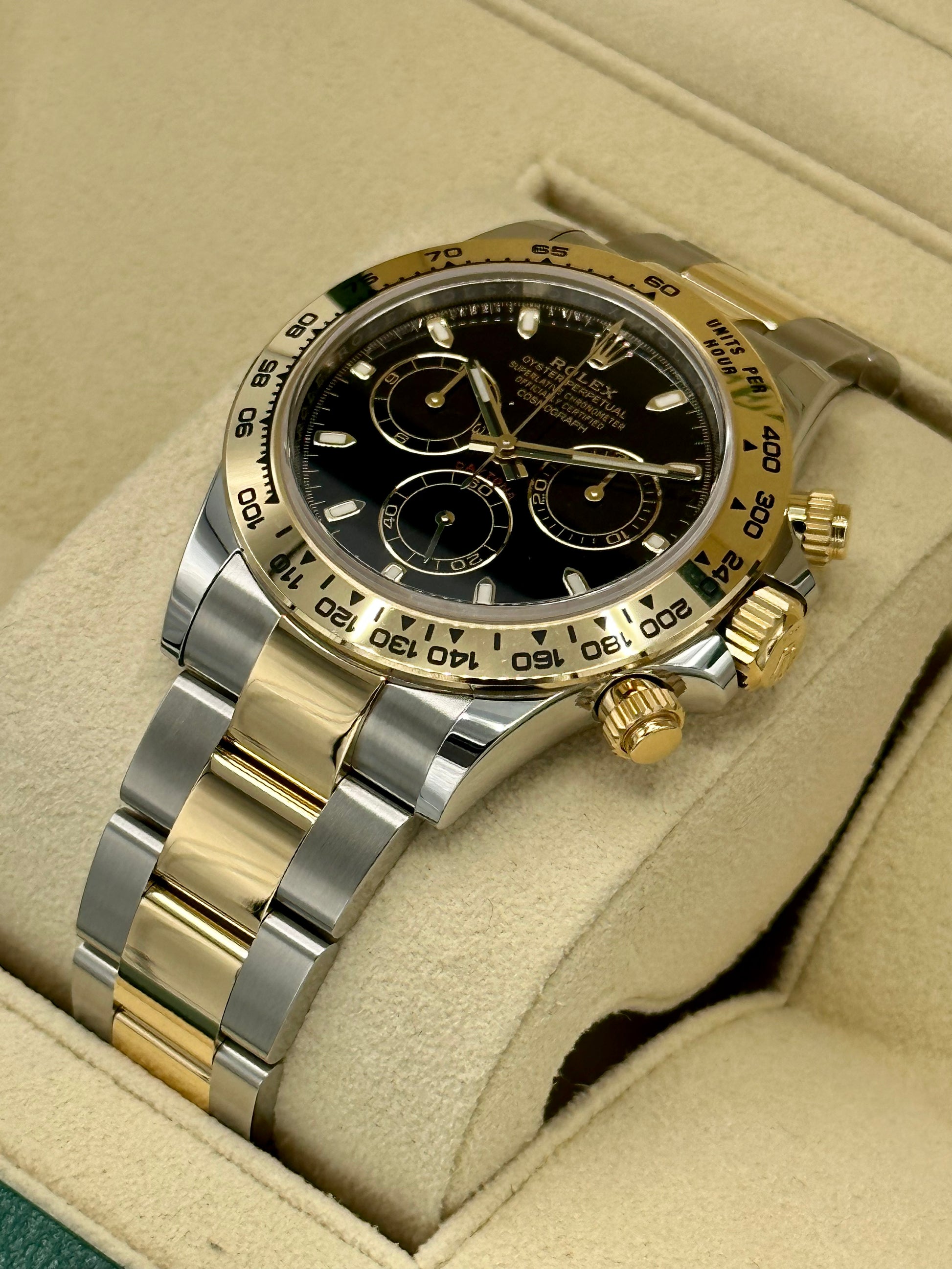 NEW 2023 Daytona 40mm 116503 Two-Tone Black Index Dial - MyWatchLLC