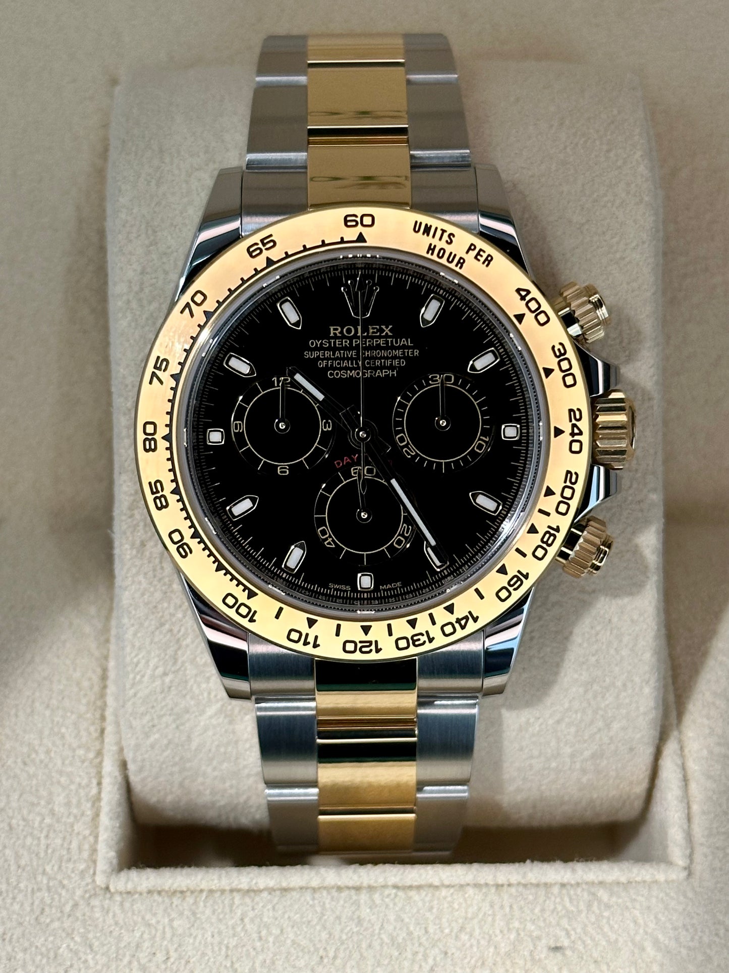 NEW 2023 Daytona 40mm 116503 Two-Tone Black Index Dial - MyWatchLLC