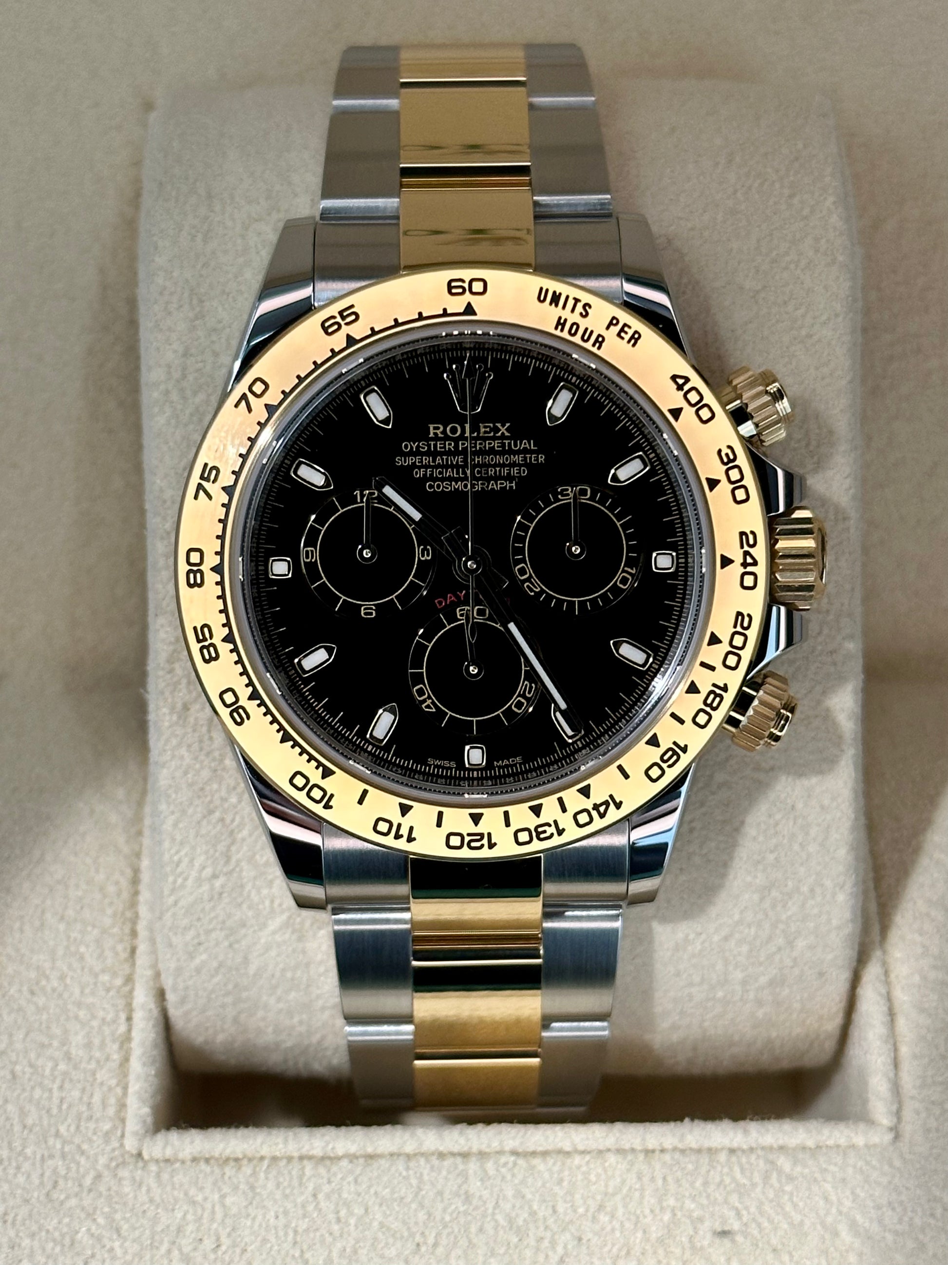 NEW 2023 Daytona 40mm 116503 Two-Tone Black Index Dial - MyWatchLLC