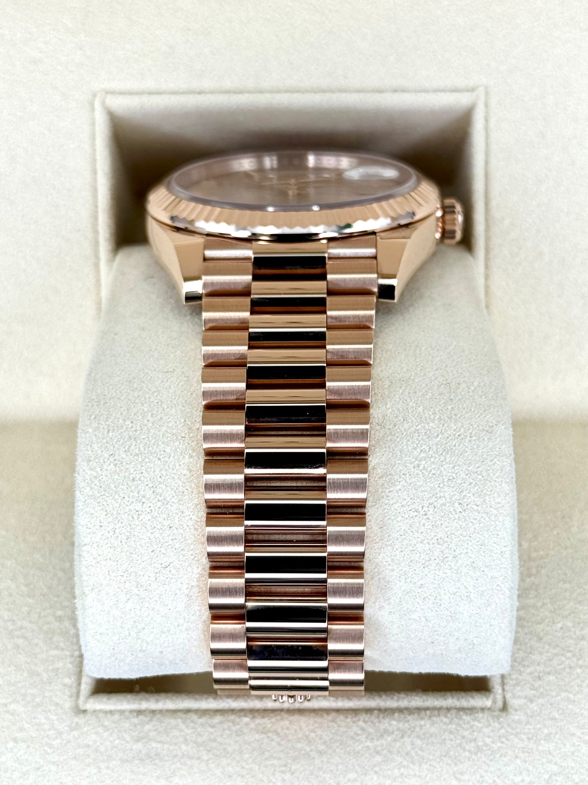 NEW 2021 Rolex Day-Date 40mm 228235 Rose Gold Sundust Dial - MyWatchLLC