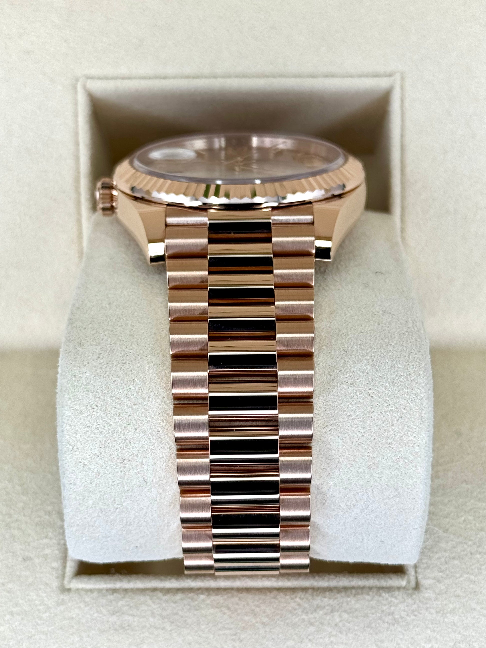 NEW 2021 Rolex Day-Date 40mm 228235 Rose Gold Sundust Dial - MyWatchLLC