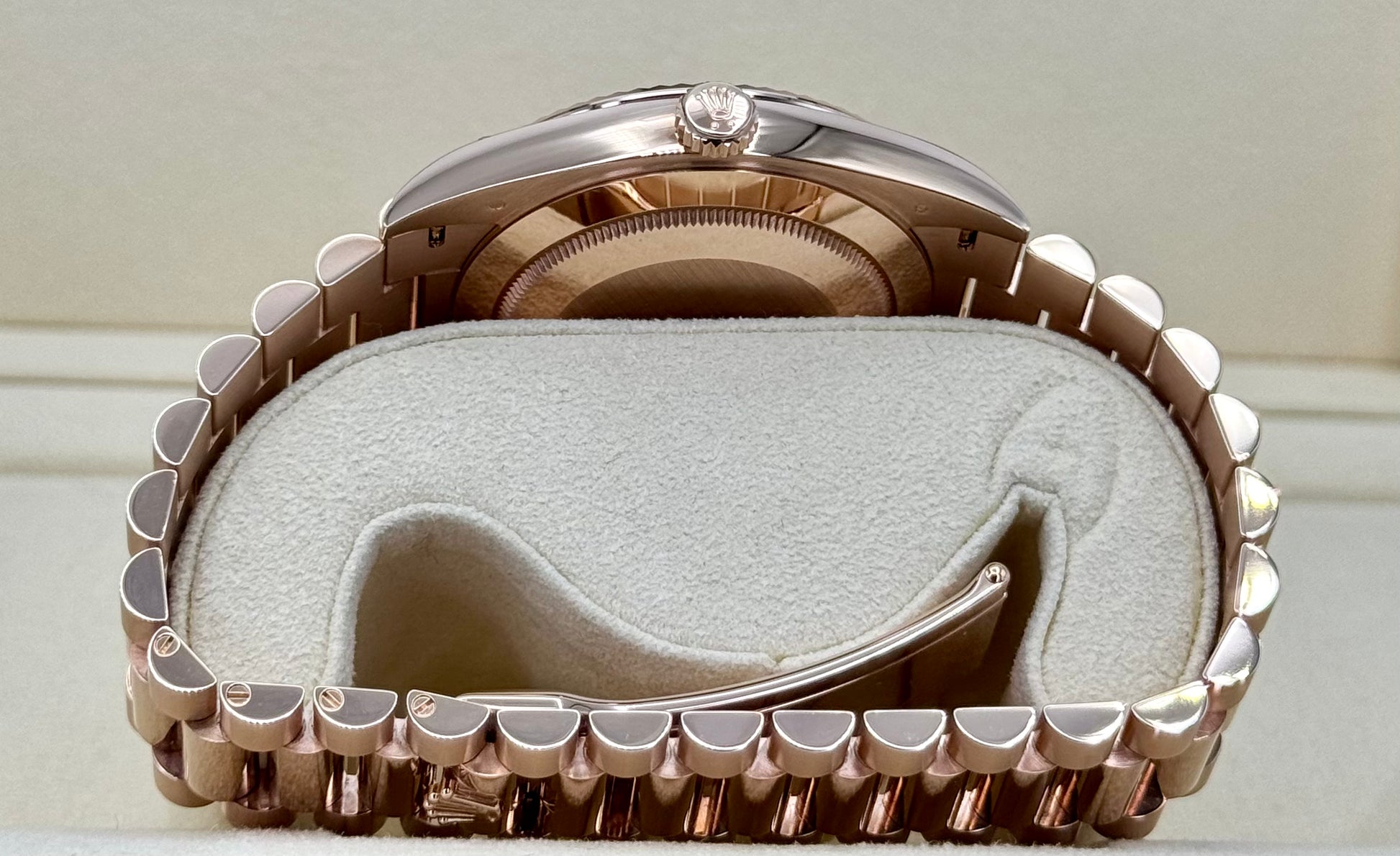 NEW 2021 Rolex Day-Date 40mm 228235 Rose Gold Sundust Dial - MyWatchLLC