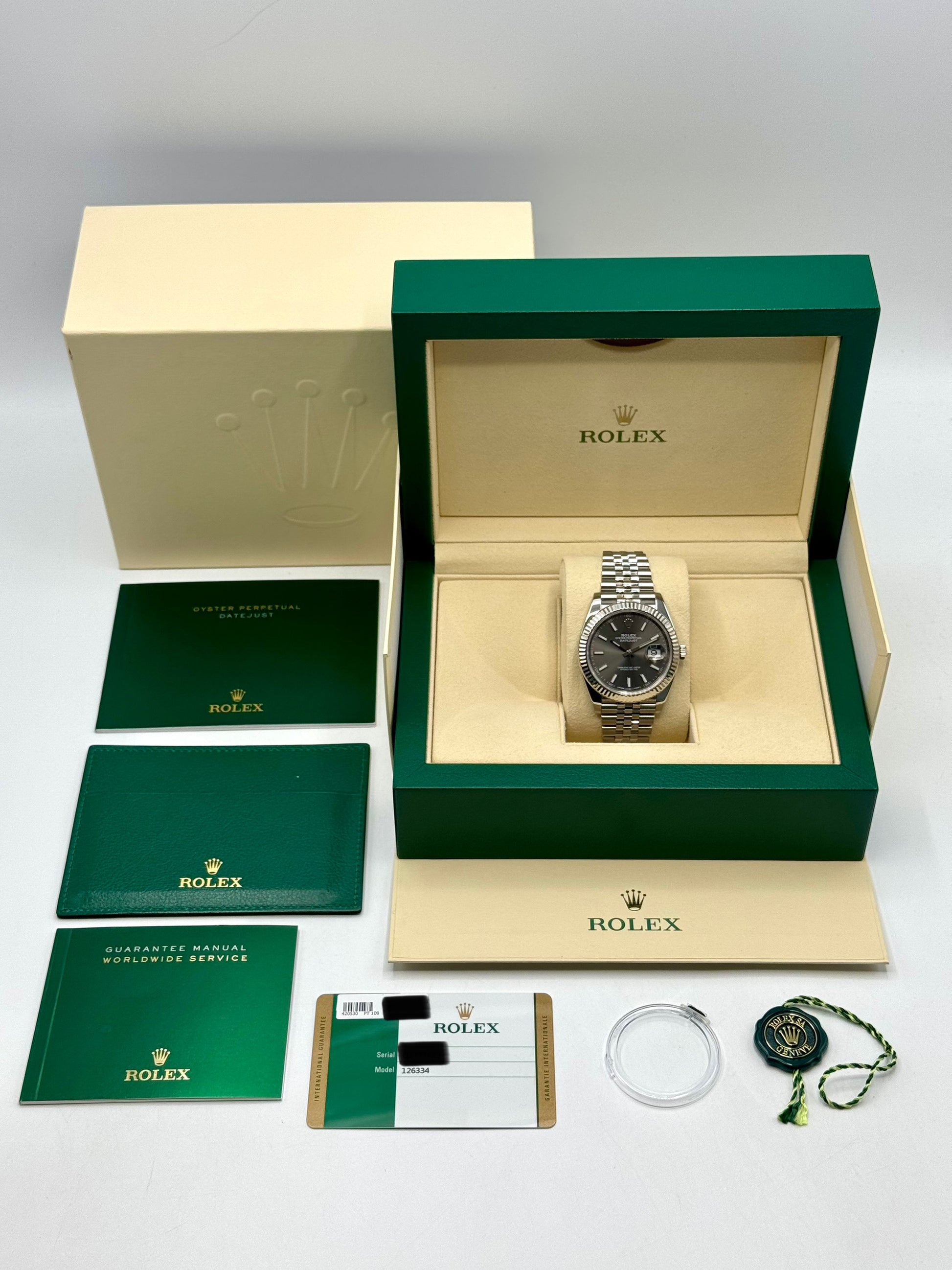 2017 Rolex Datejust 41mm 126334 Stainless Steel Jubilee Rhodium Dial - MyWatchLLC