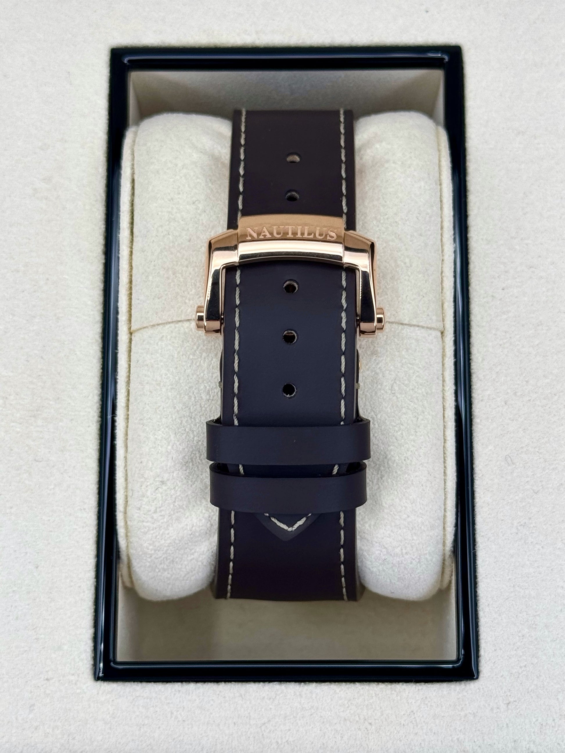 2019 Patek Philippe Nautilus 40mm 5712R Rose Gold Brown Dial - MyWatchLLC