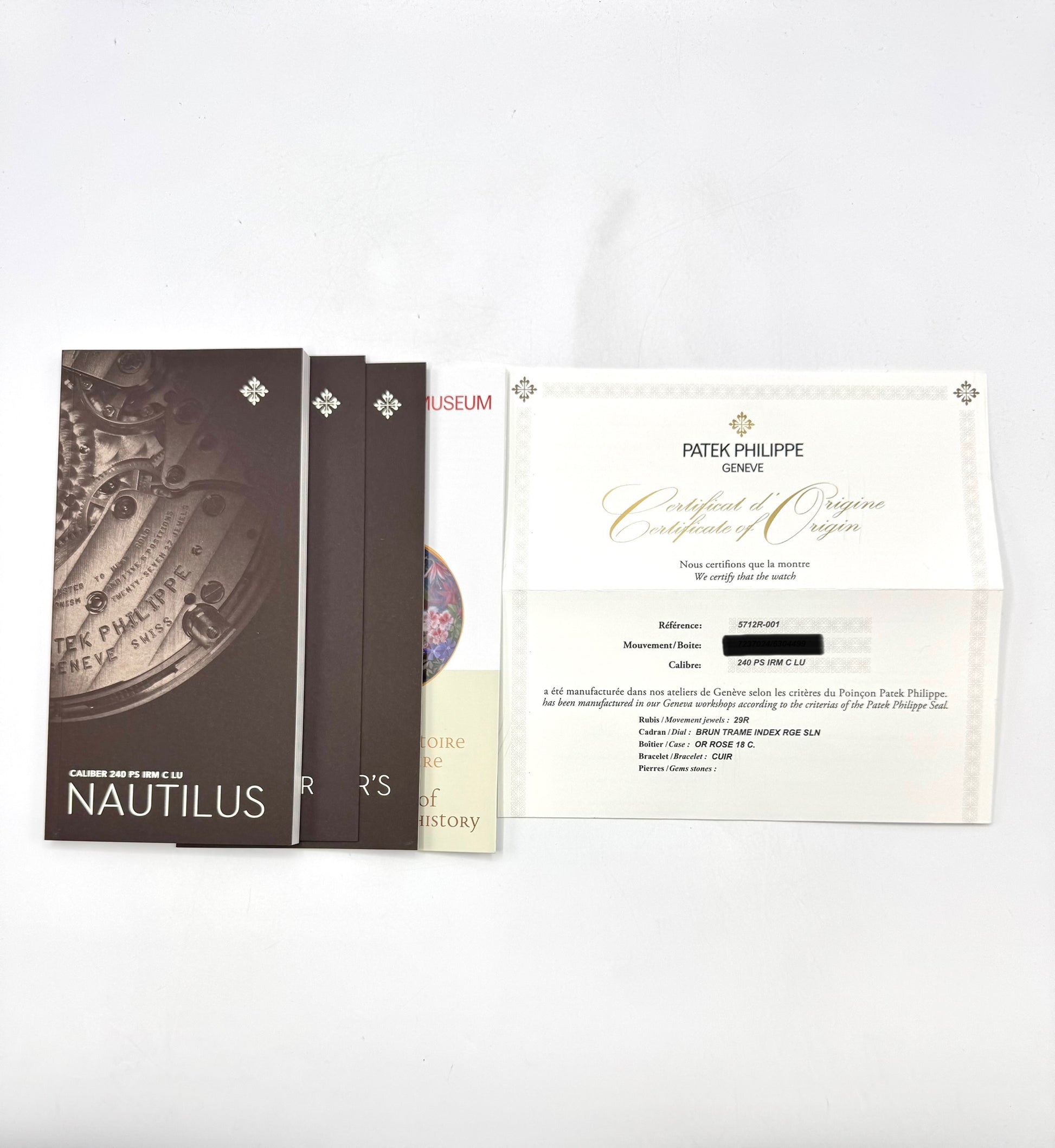 2019 Patek Philippe Nautilus 40mm 5712R Rose Gold Brown Dial - MyWatchLLC