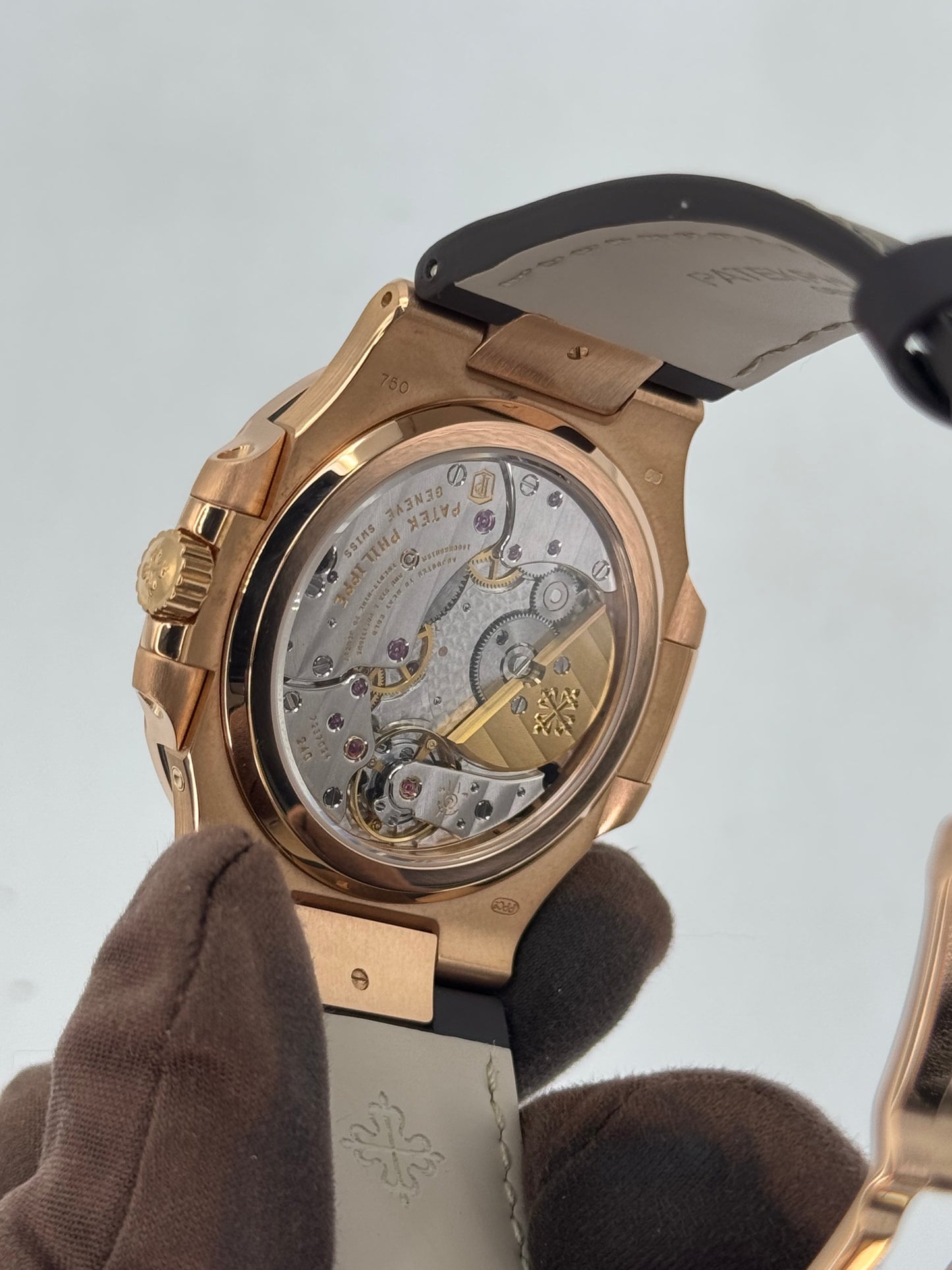 2019 Patek Philippe Nautilus 40mm 5712R Rose Gold Brown Dial - MyWatchLLC