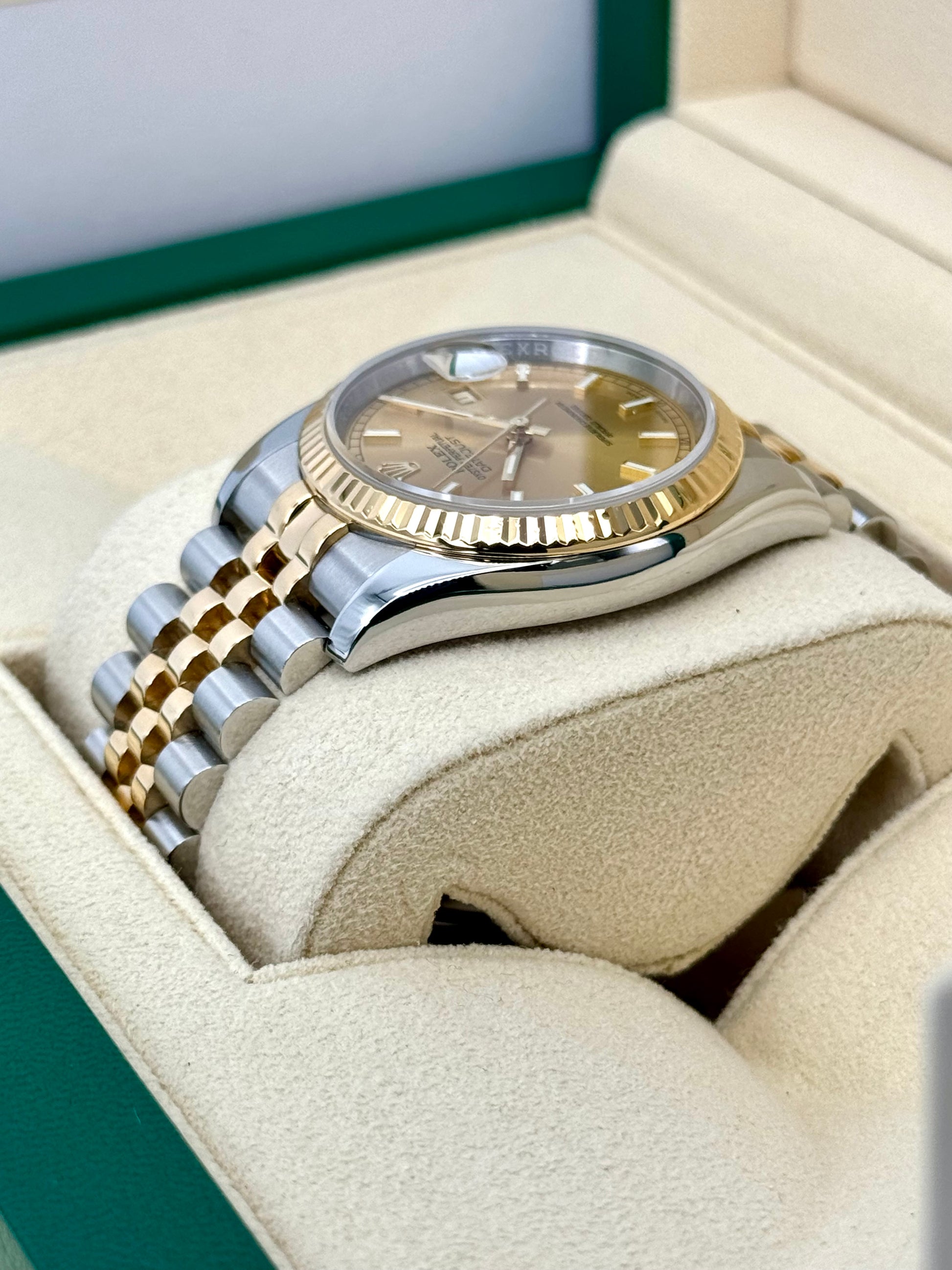 Rolex Datejust 36mm 116233 Two-Tone Jubilee Champagne Stickl Dial - MyWatchLLC