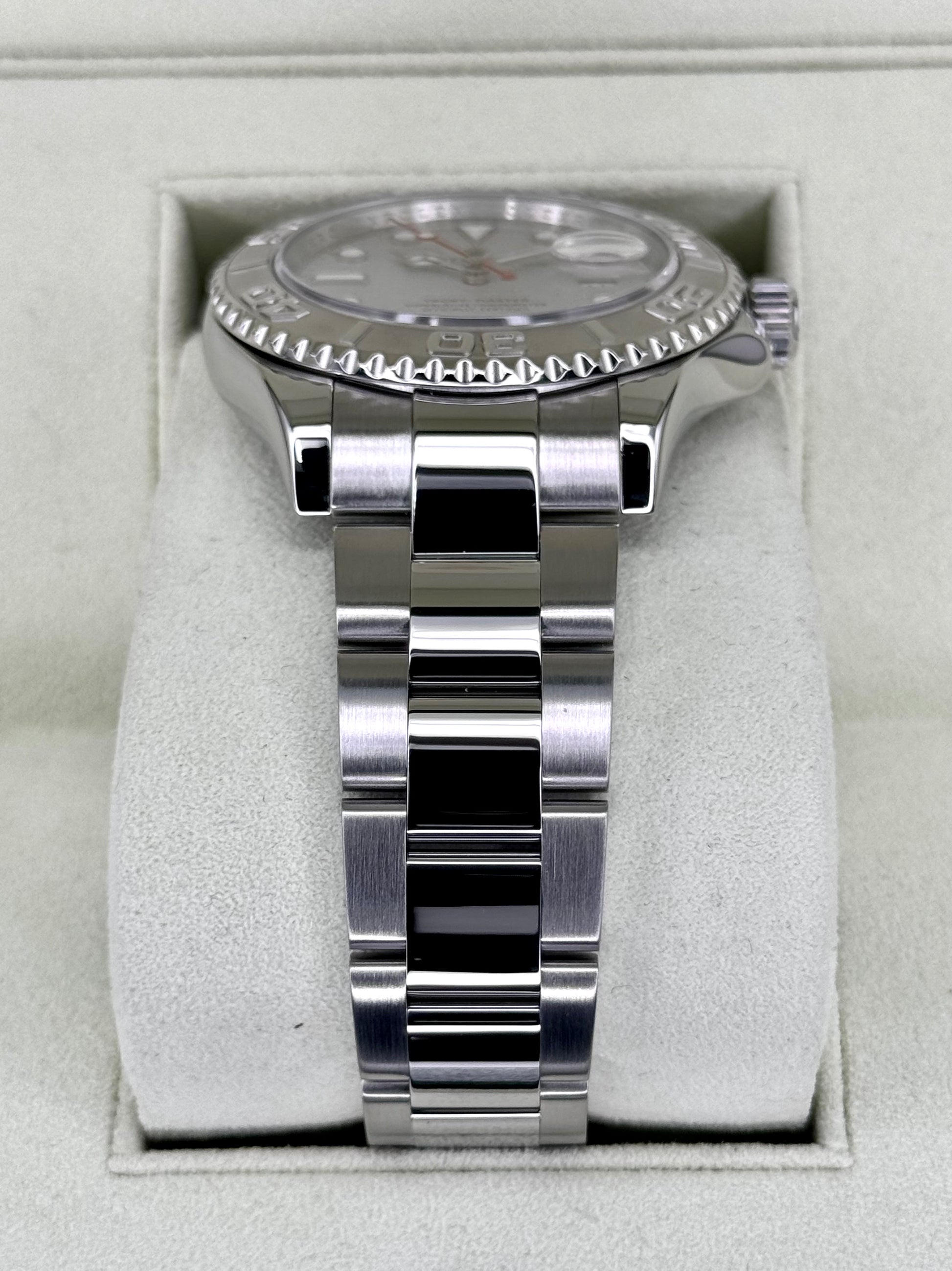 2014 Rolex Yacht-Master 40mm 16622 Platinum Bezel Silver Dial - MyWatchLLC