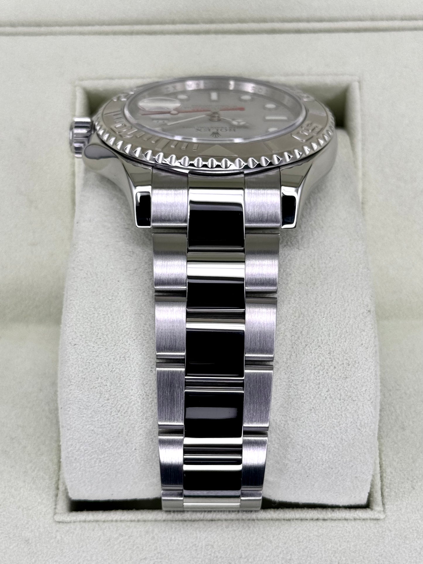 2014 Rolex Yacht-Master 40mm 16622 Platinum Bezel Silver Dial - MyWatchLLC