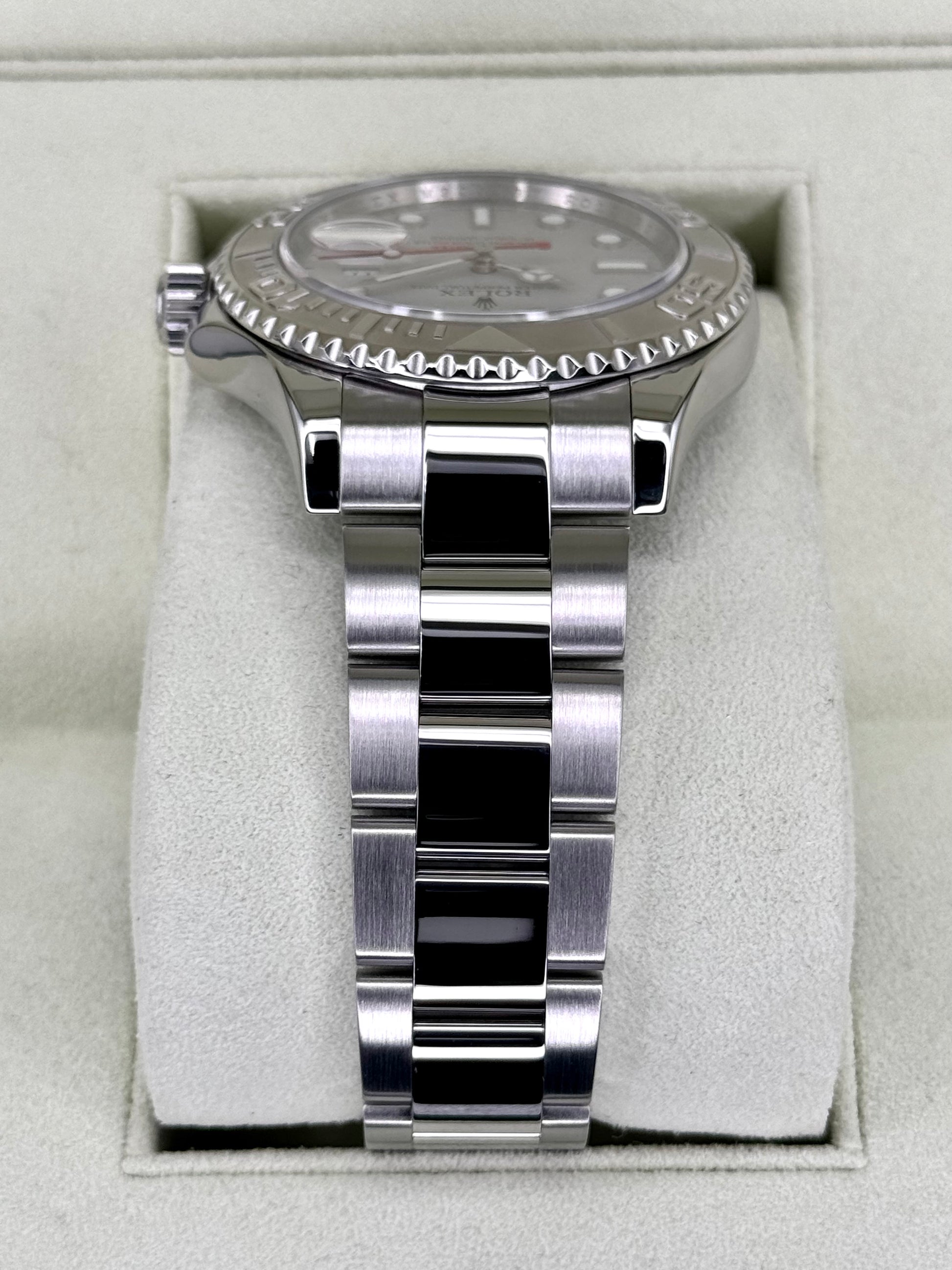 2014 Rolex Yacht-Master 40mm 16622 Platinum Bezel Silver Dial - MyWatchLLC