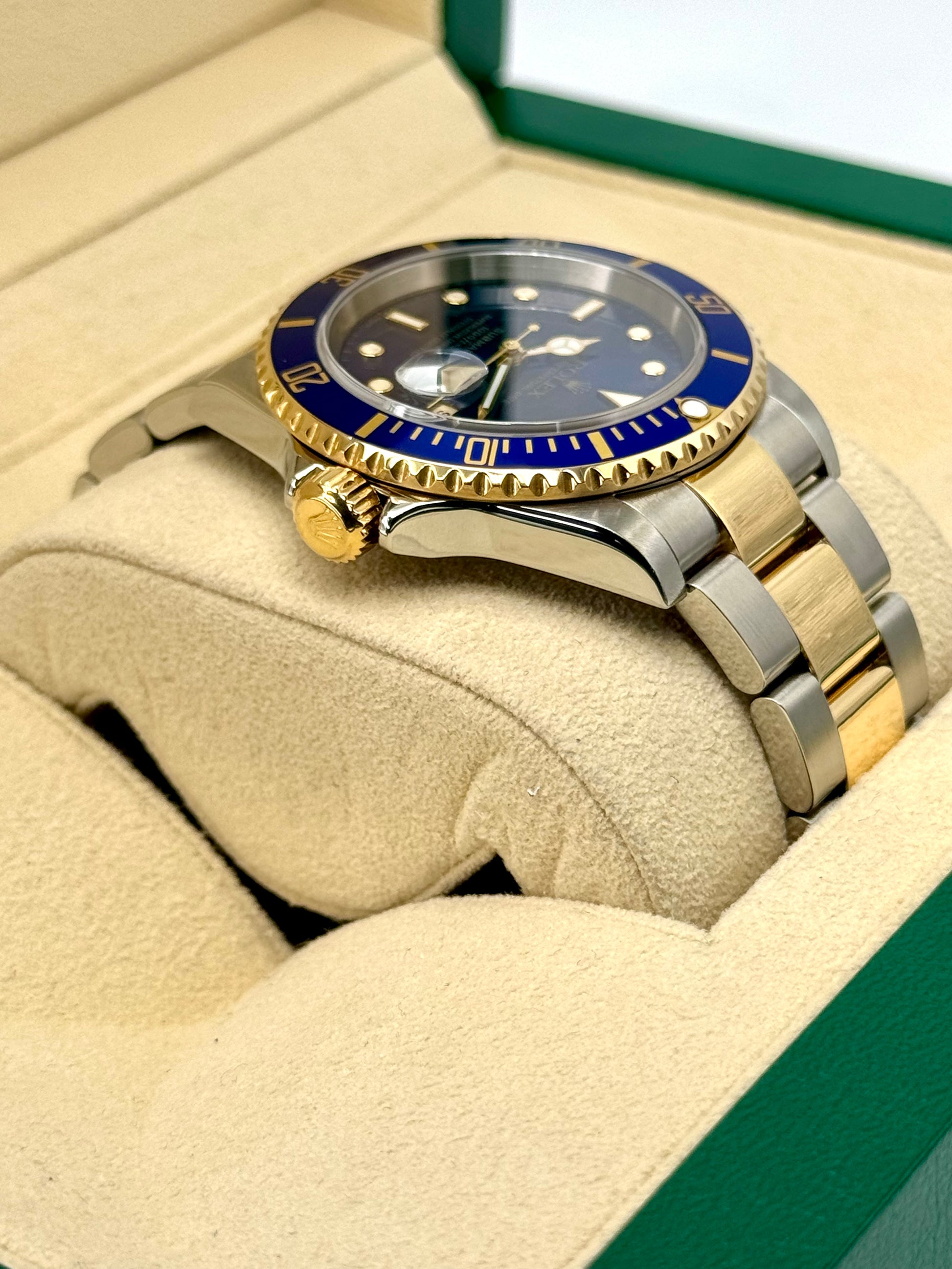 2003 Rolex Submariner Date 40mm 16613 Two-Tone Blue Dial - MyWatchLLC