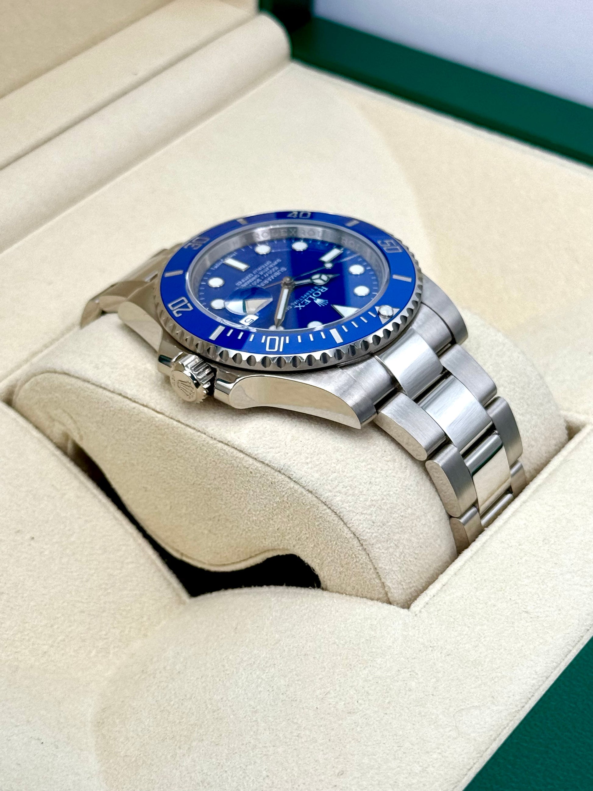 2018 Rolex Submariner "Smurf" 40mm 116619LB White Gold Blue Dial - MyWatchLLC