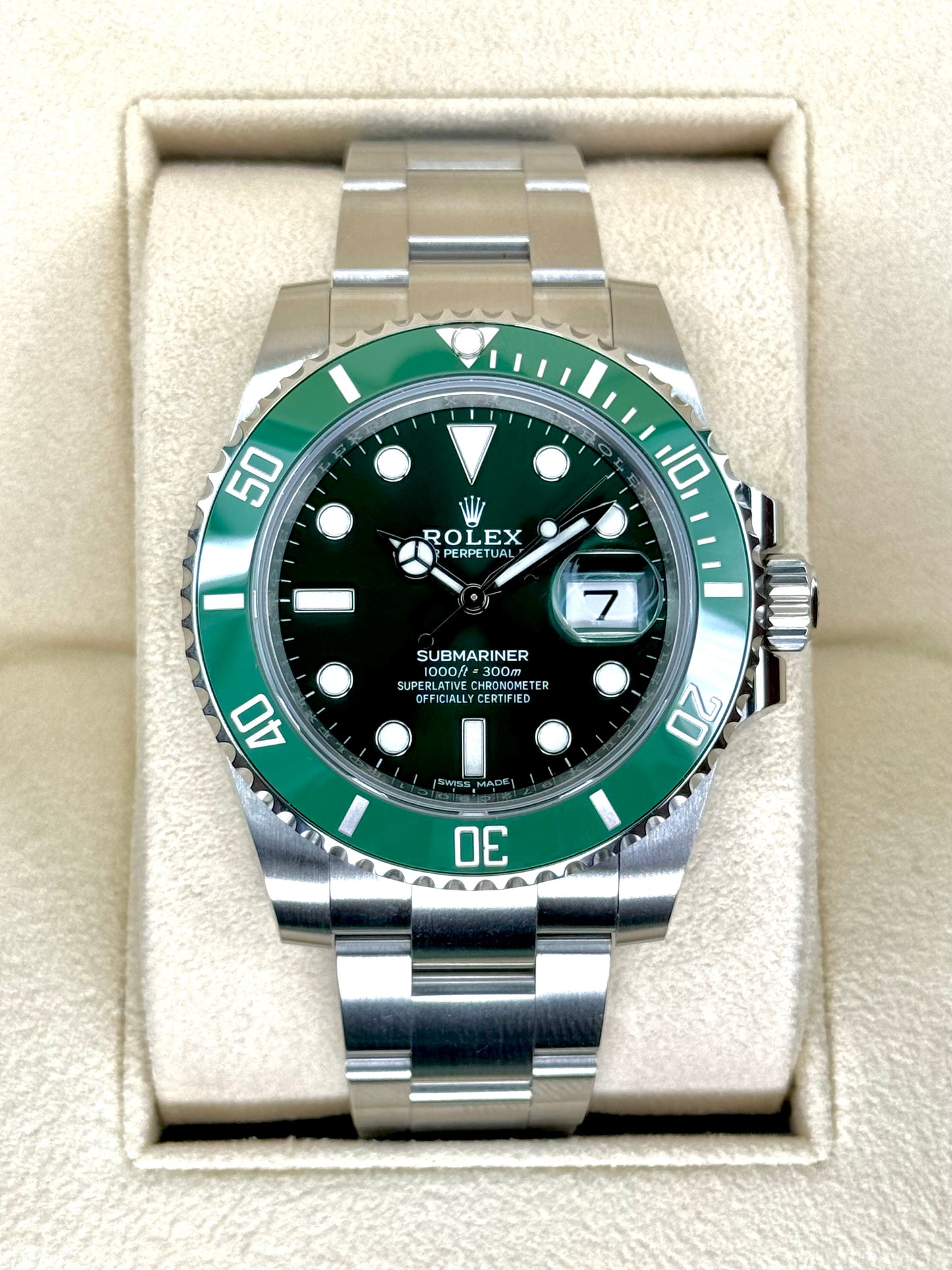 2018 Rolex Submariner “Hulk” 40mm 116610LV Green Dial - MyWatchLLC
