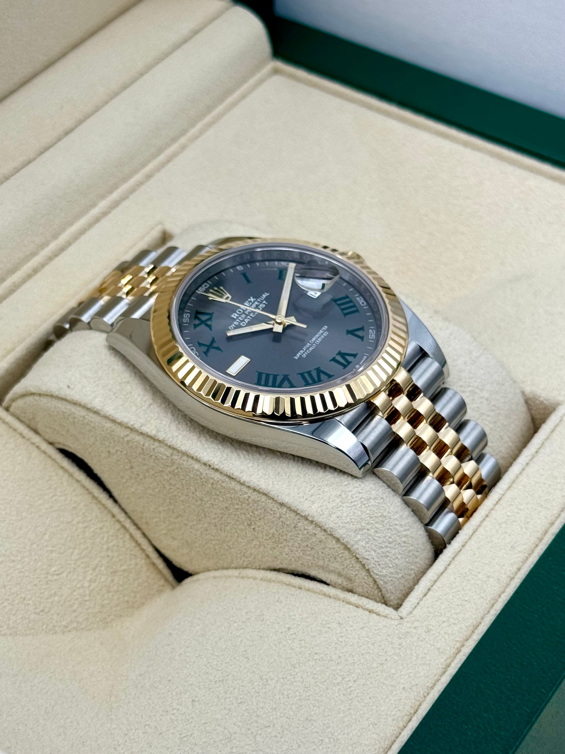 NEW 2024 Rolex Datejust 41mm 126333 Two-Tone Jubilee Wimbledon Dial - MyWatchLLC