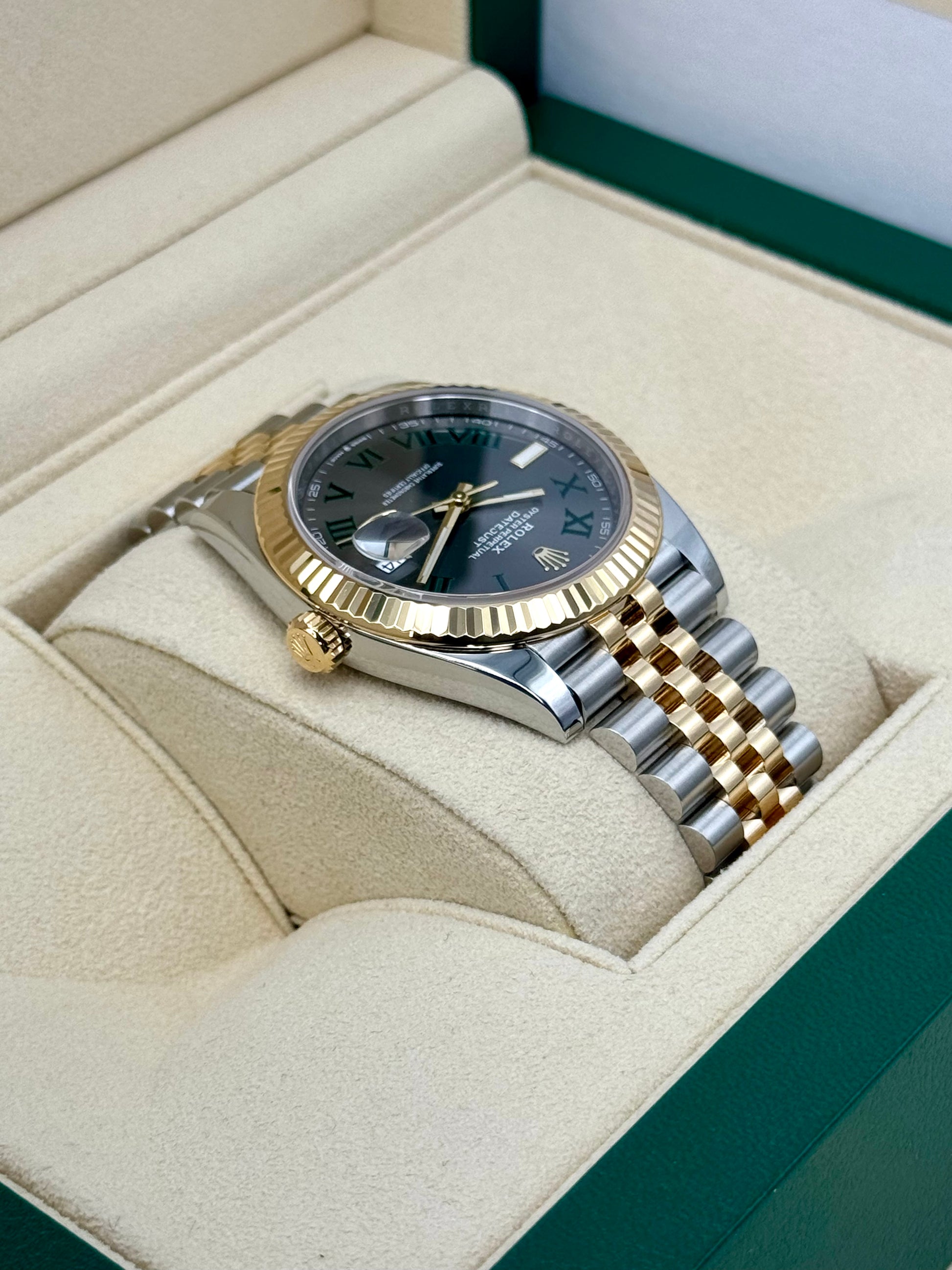 NEW 2024 Rolex Datejust 41mm 126333 Two-Tone Jubilee Wimbledon Dial - MyWatchLLC
