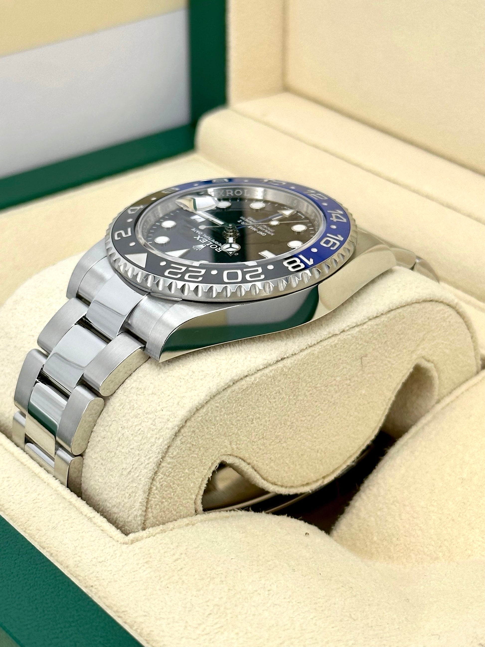 NEW 2024 Rolex GMT-Master II "Batman" 40mm 126710BLNR Oyster Black Dial - MyWatchLLC