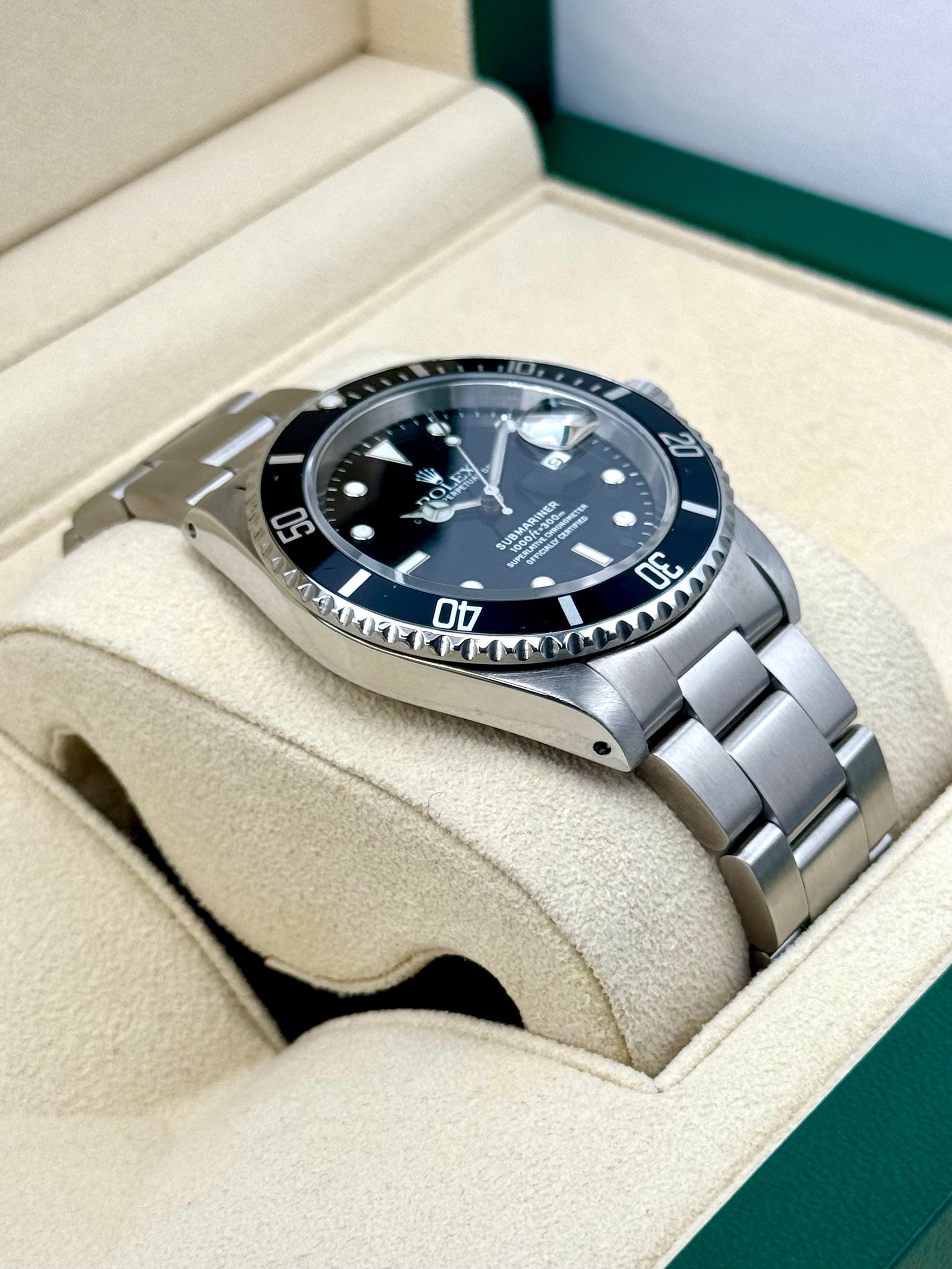 2001 Rolex Submariner Date 40mm 16610 Stainless Steel Black Dial - MyWatchLLC