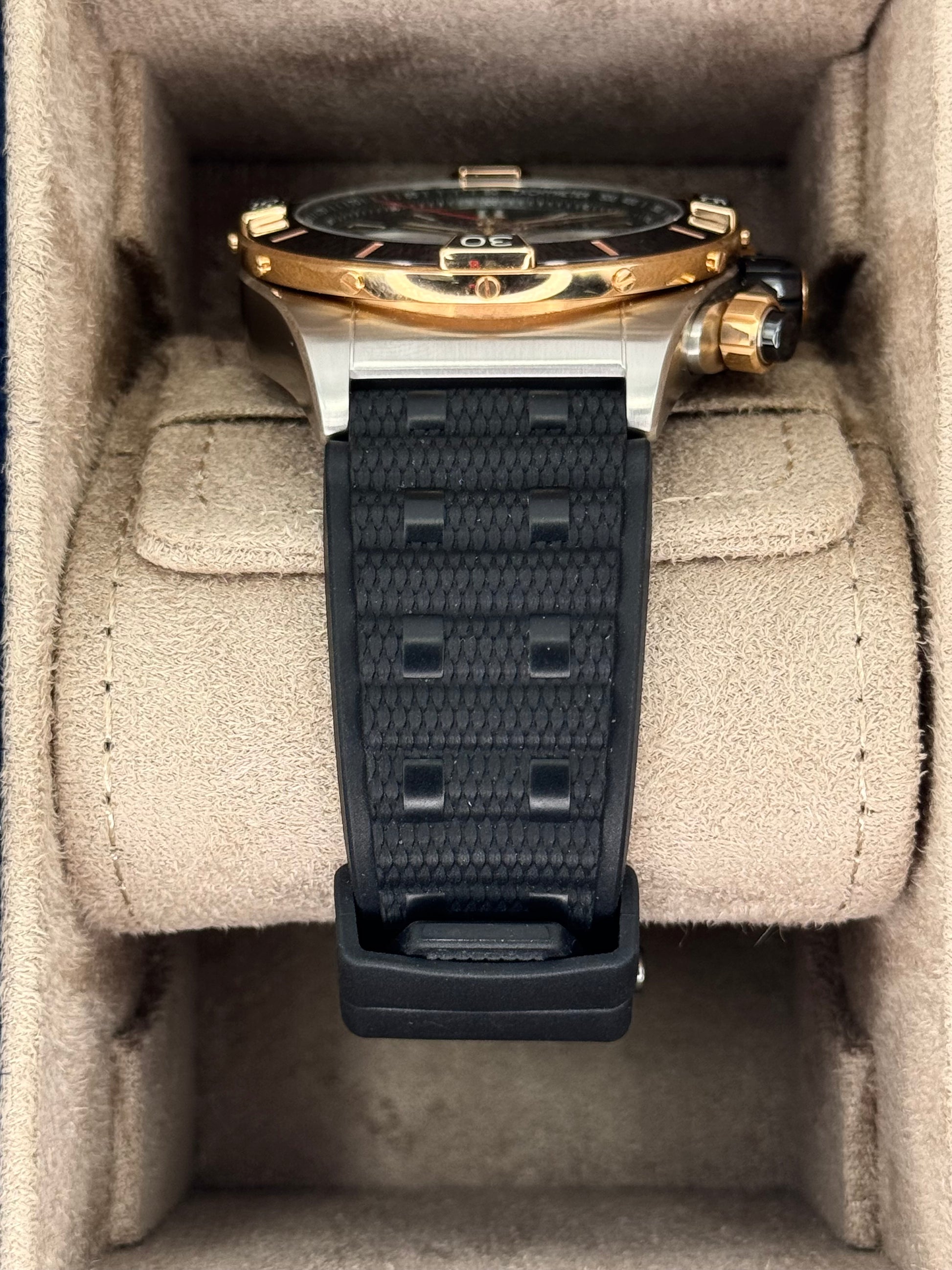 2024 Breitling Super Chronomat B01 44 UB0136 Two-Tone Green Dial - MyWatchLLC