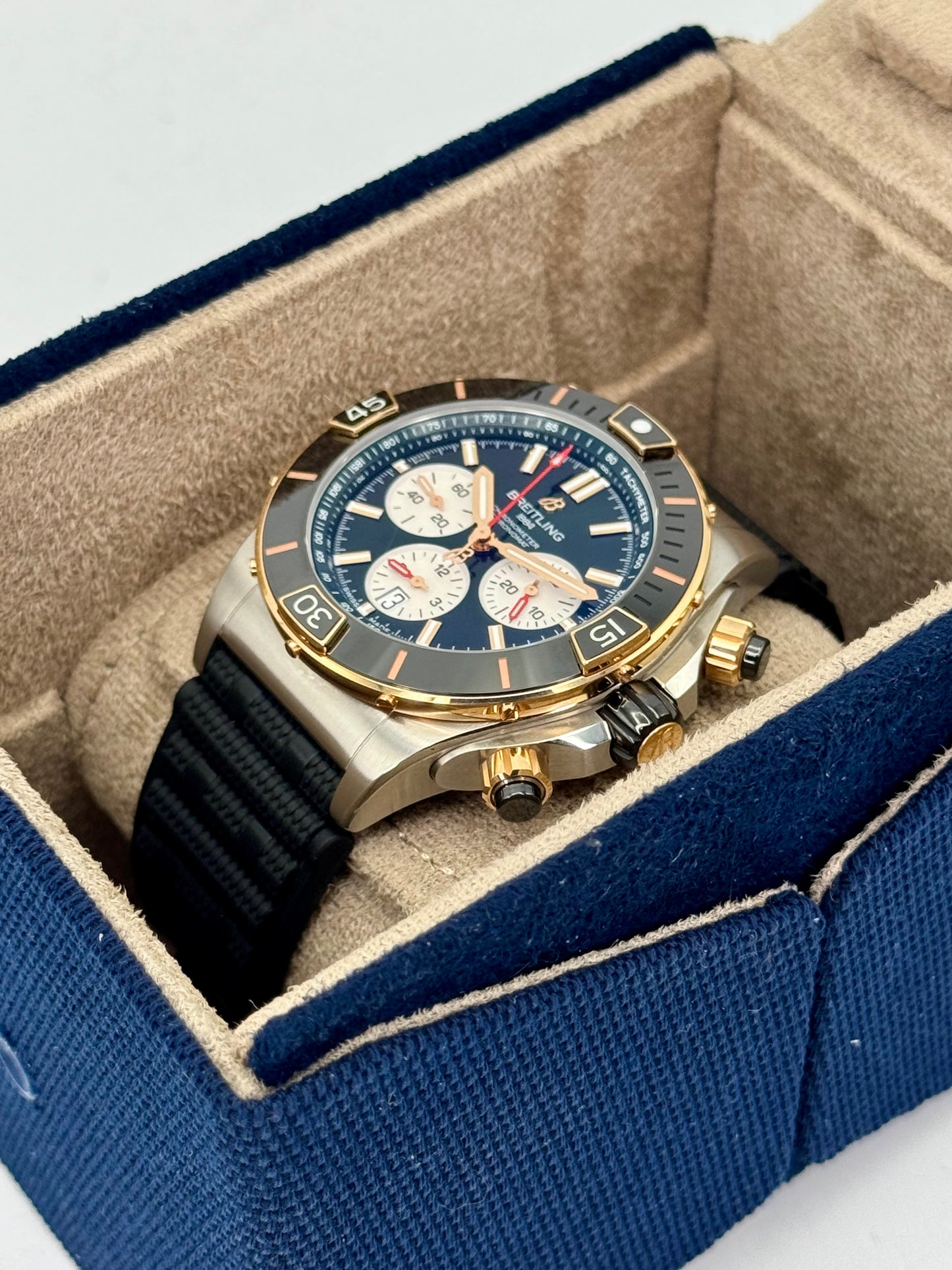 2024 Breitling Super Chronomat B01 44 UB0136 Two-Tone Green Dial