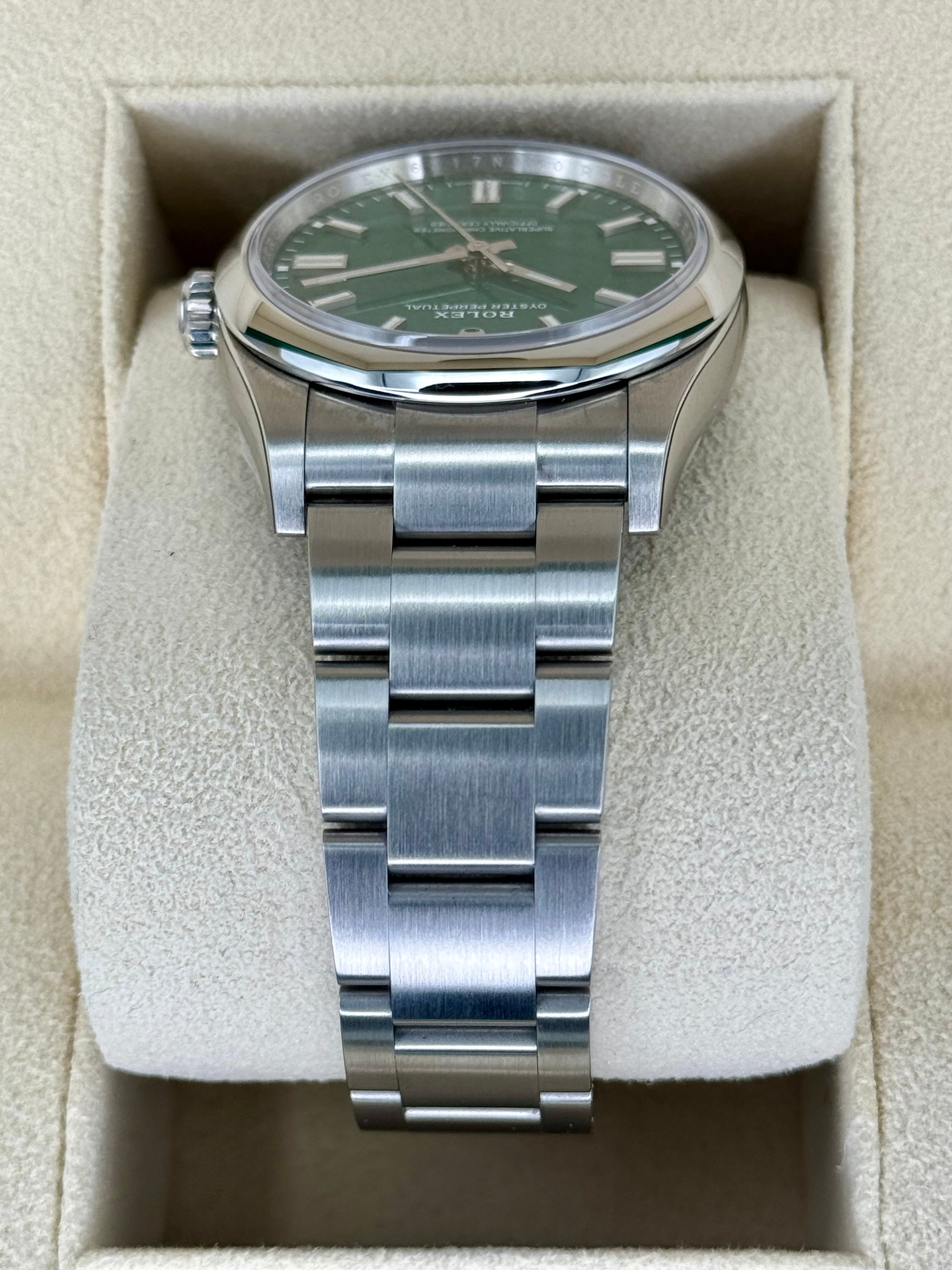 NEW 2023 Rolex Oyster Perpetual 36mm 126000 Stainless Steel Green Dial - MyWatchLLC