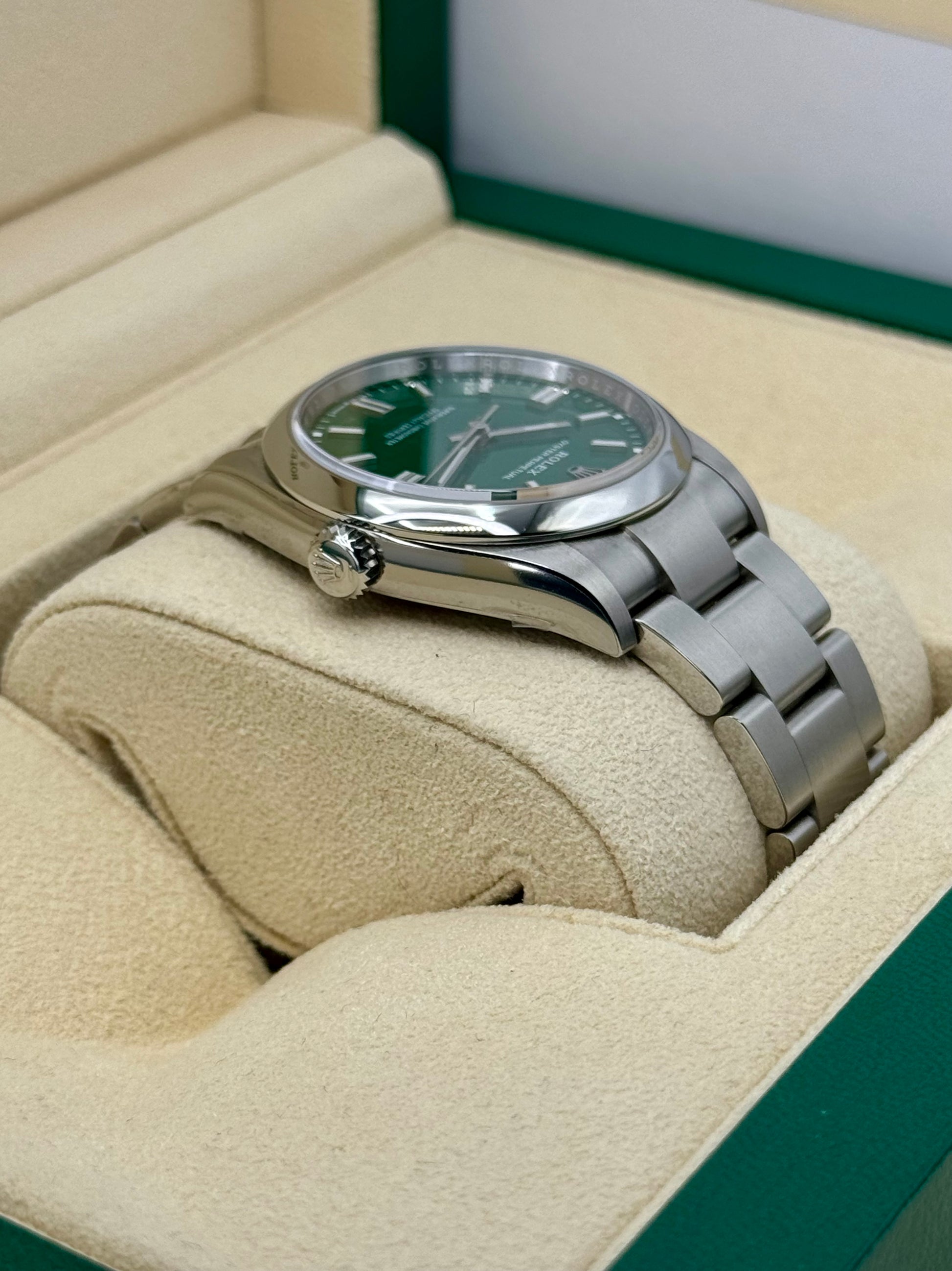 NEW 2023 Rolex Oyster Perpetual 36mm 126000 Stainless Steel Green Dial - MyWatchLLC