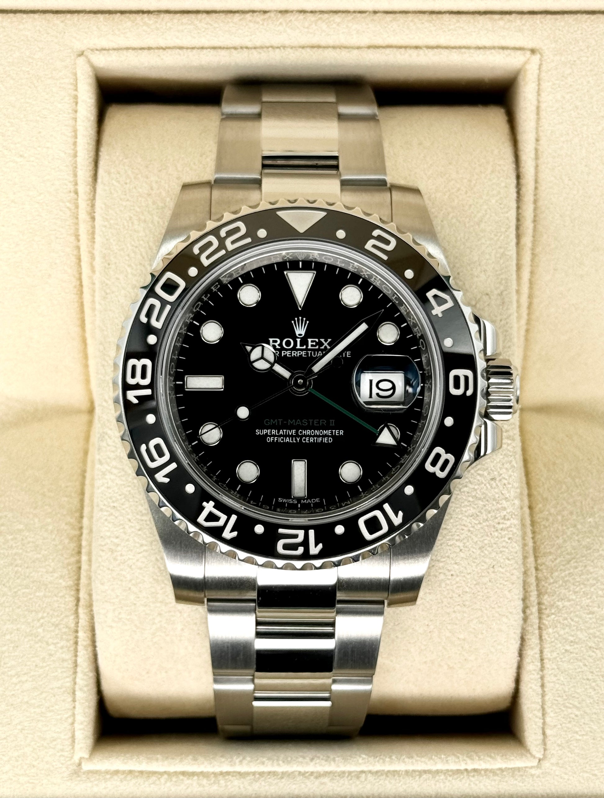 2018 Rolex GMT-Master II 40mm 116710LN Stainless Steel Black Dial - MyWatchLLC