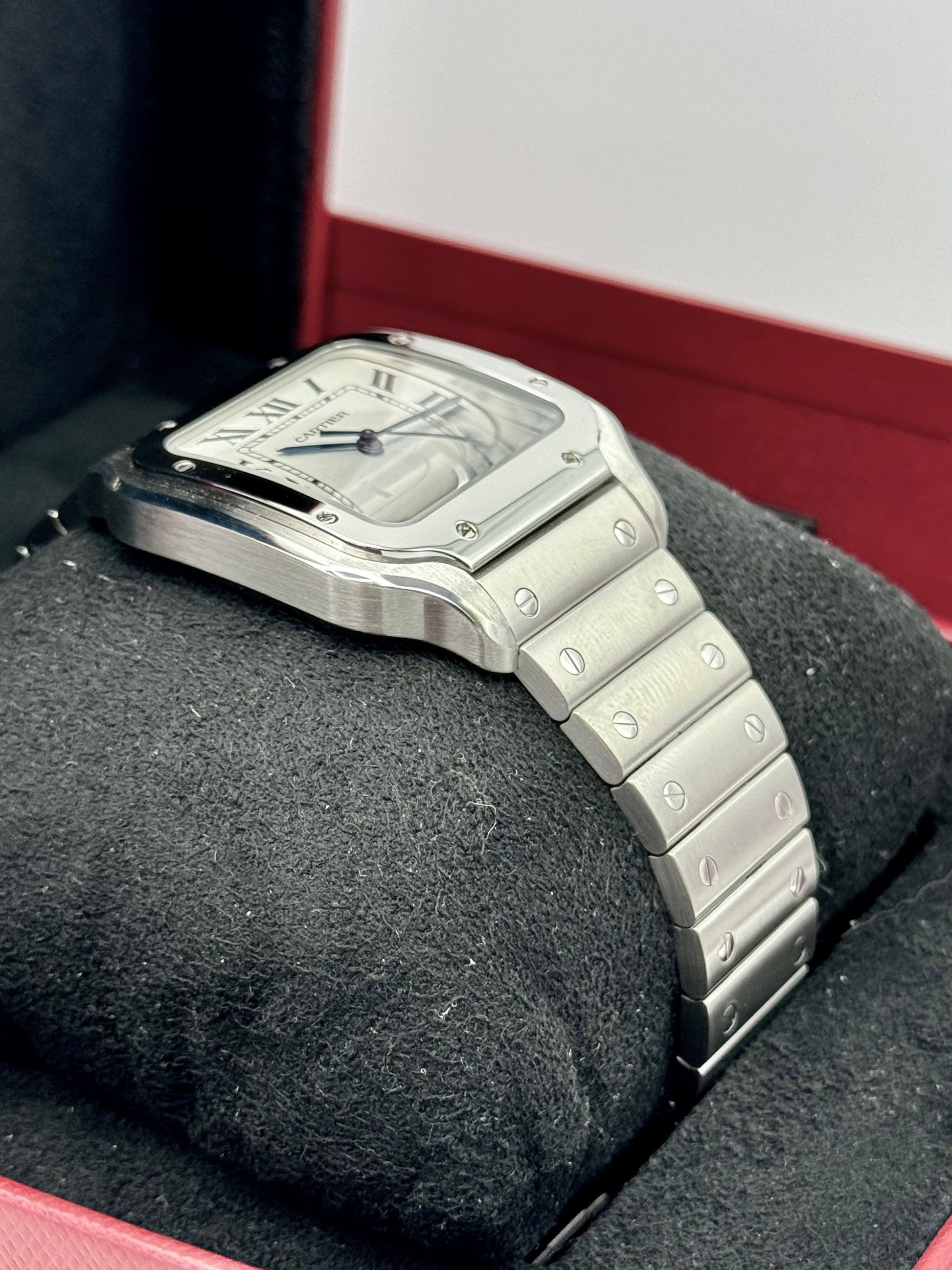 Santos De Cartier 39.8mm WSSA0018 Stainless Steel White Dial - MyWatchLLC